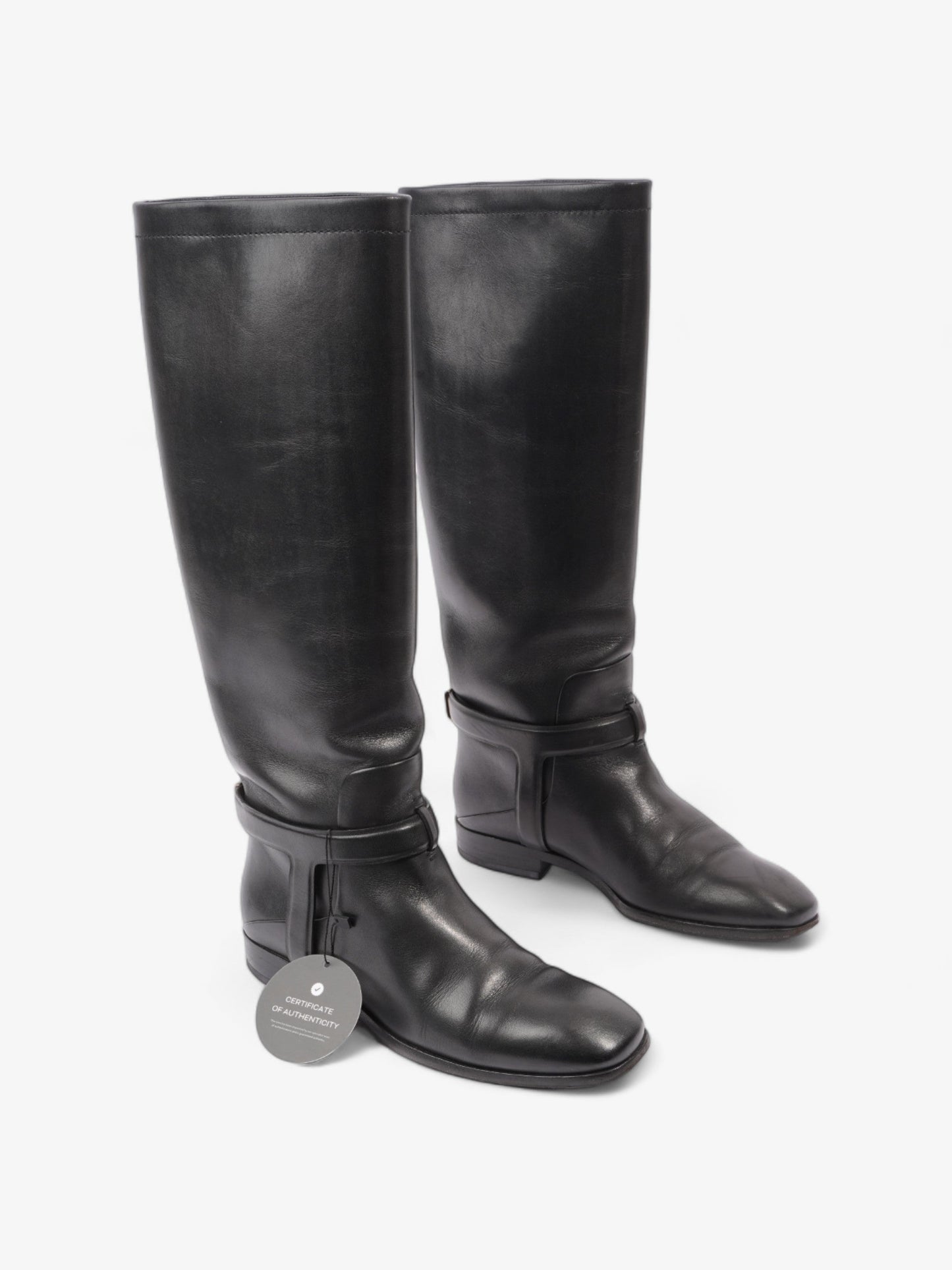 Christian Dior Riding Boots Black Leather EU 37 UK 4