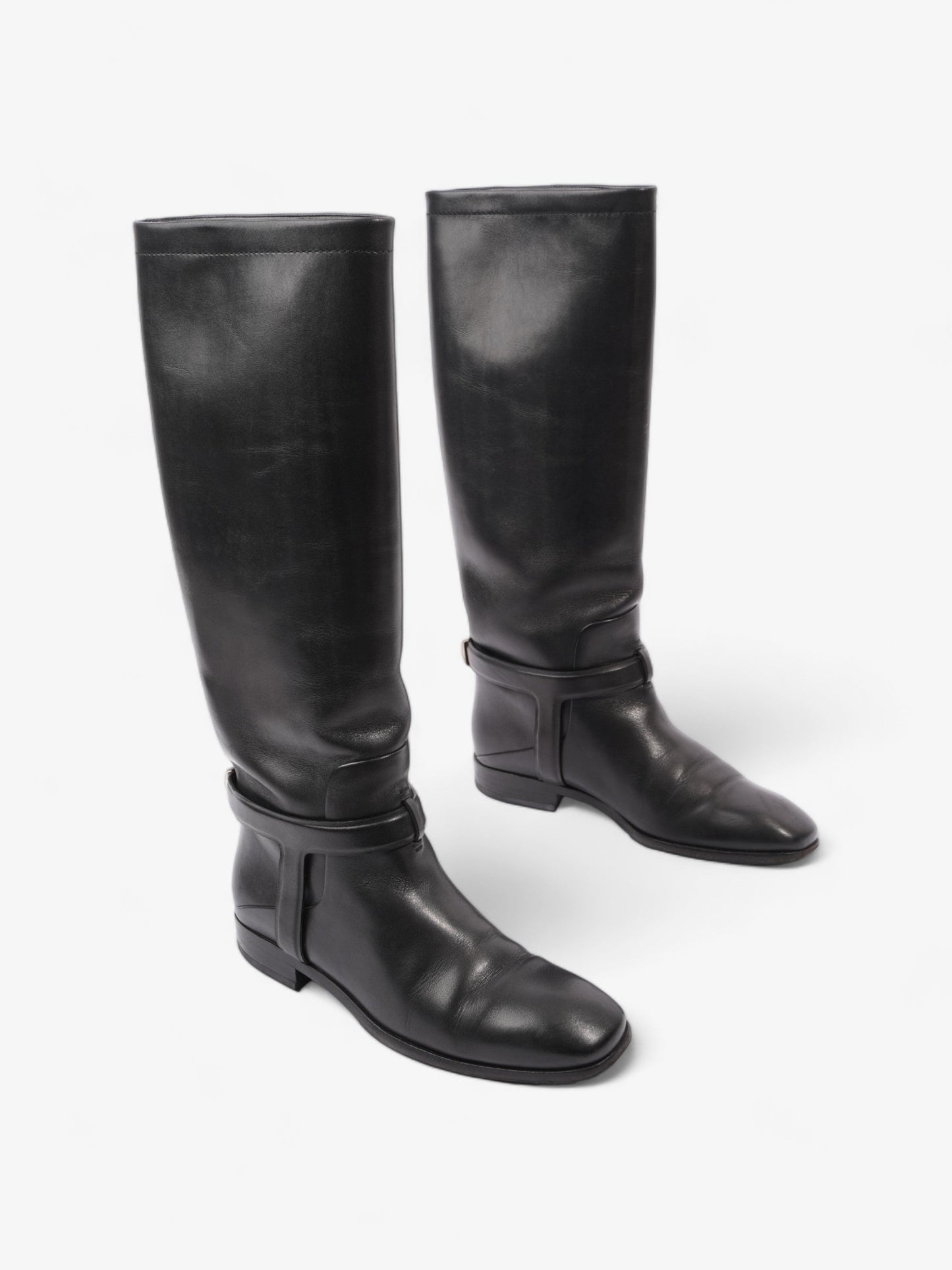 Christian Dior Riding Boots Black Leather EU 37 UK 4