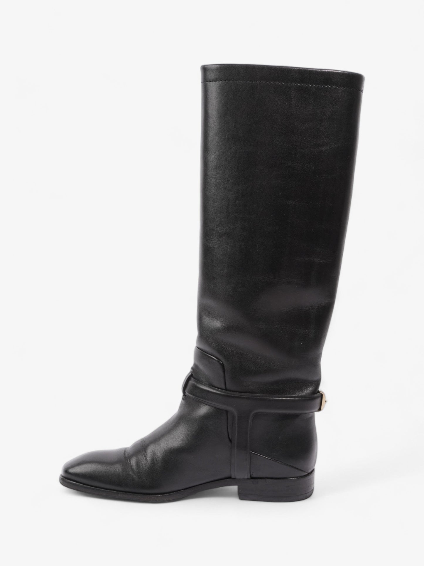 Christian Dior Riding Boots Black Leather EU 37 UK 4