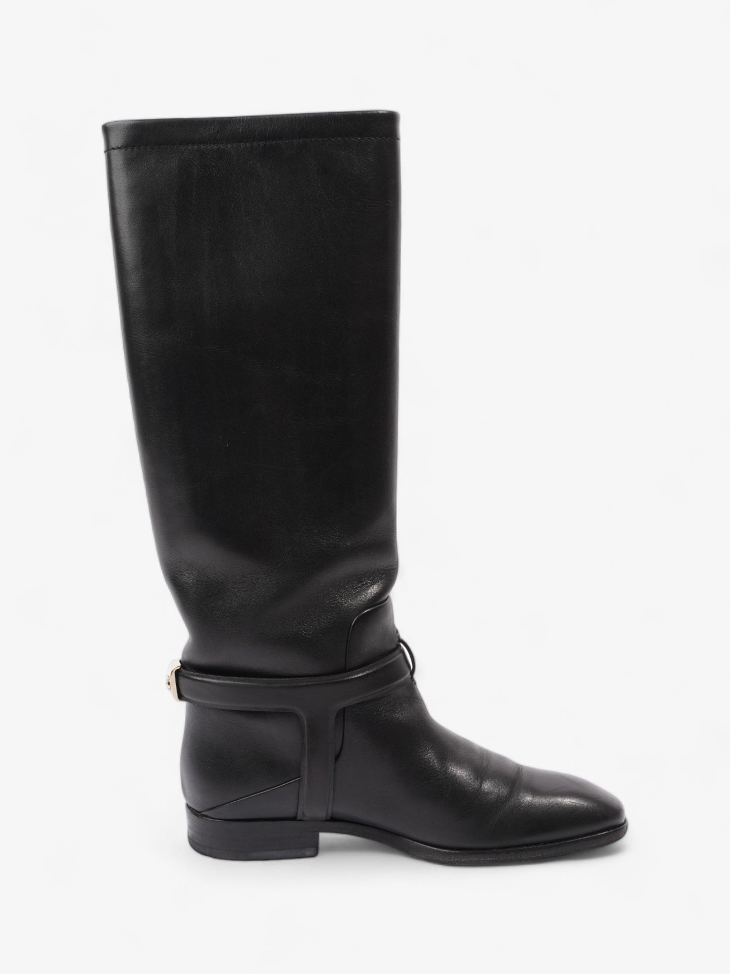 Christian Dior Riding Boots Black Leather EU 37 UK 4