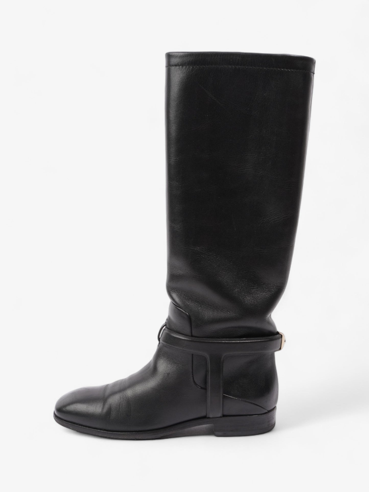 Christian Dior Riding Boots Black Leather EU 37 UK 4