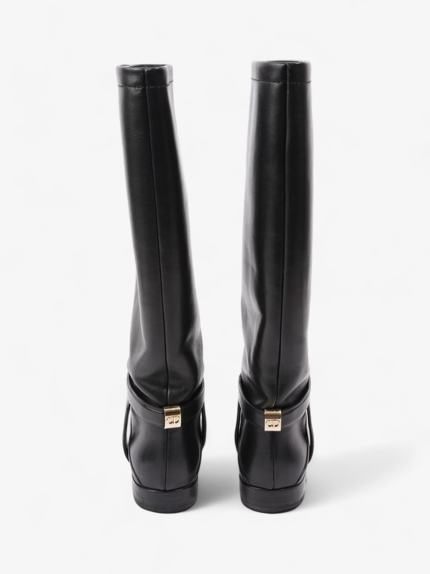 Christian Dior Riding Boots Black Leather EU 37 UK 4