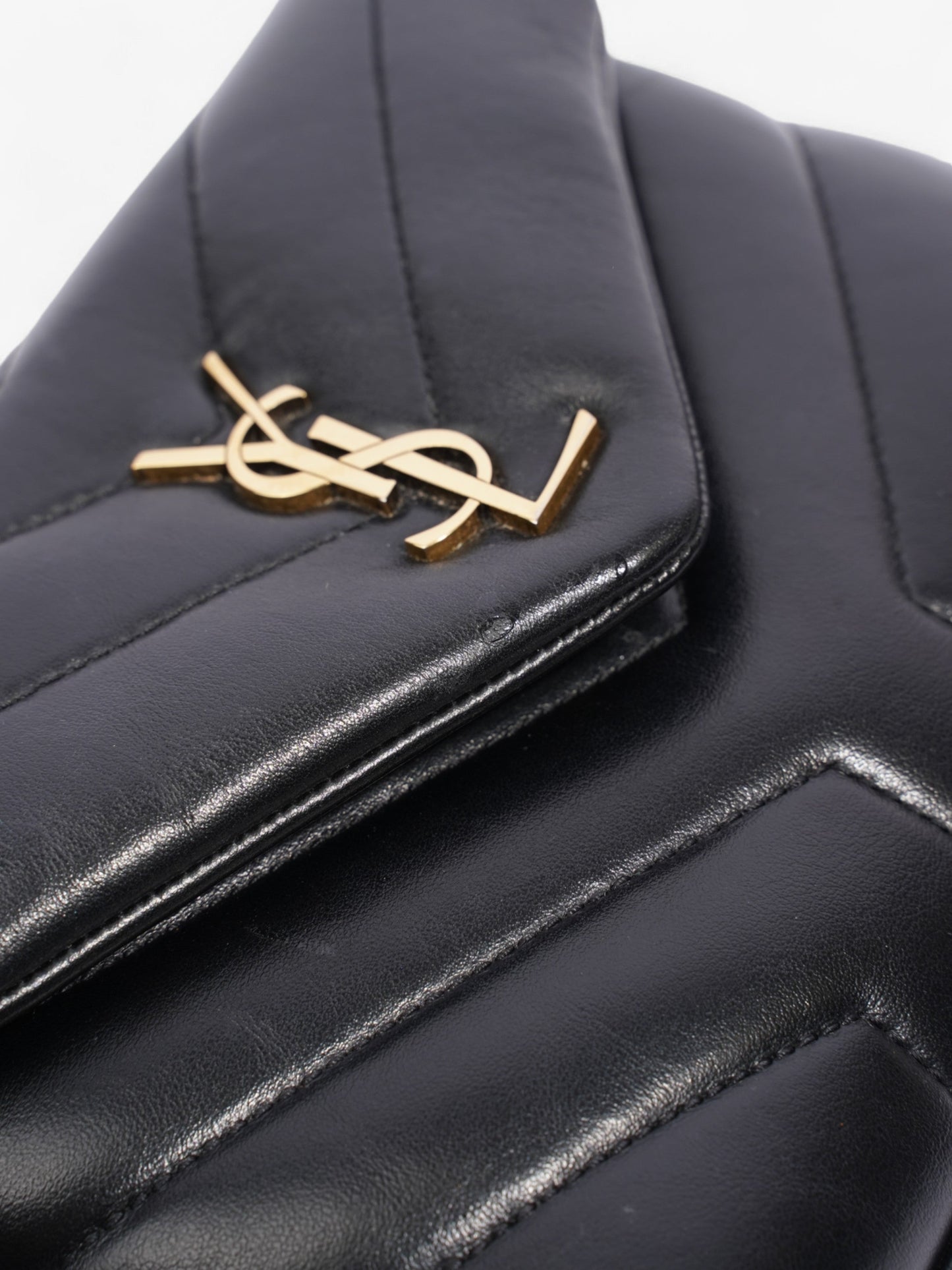 Saint Laurent Lou Lou Black Calfskin Leather Toy