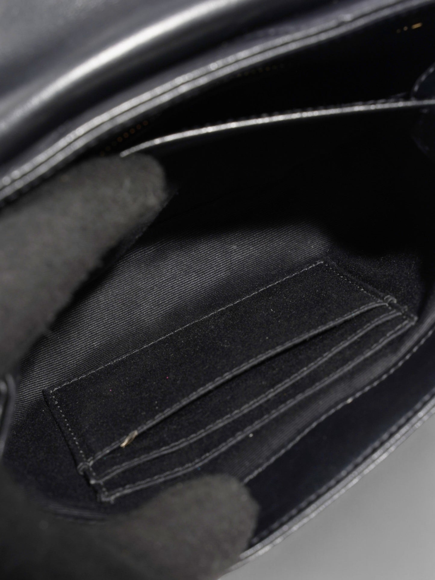 Saint Laurent Lou Lou Black Calfskin Leather Toy