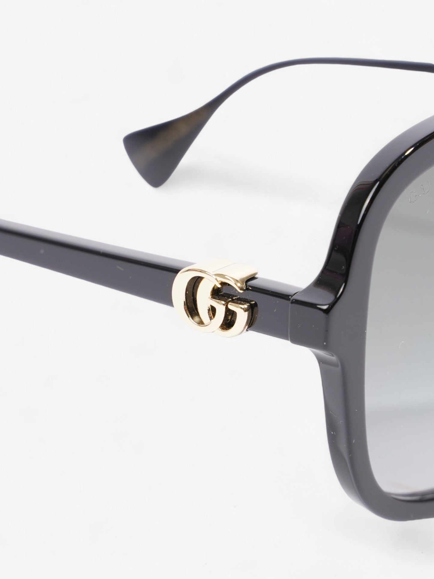 Gucci Round Sunglasses Black Acetate 145mm