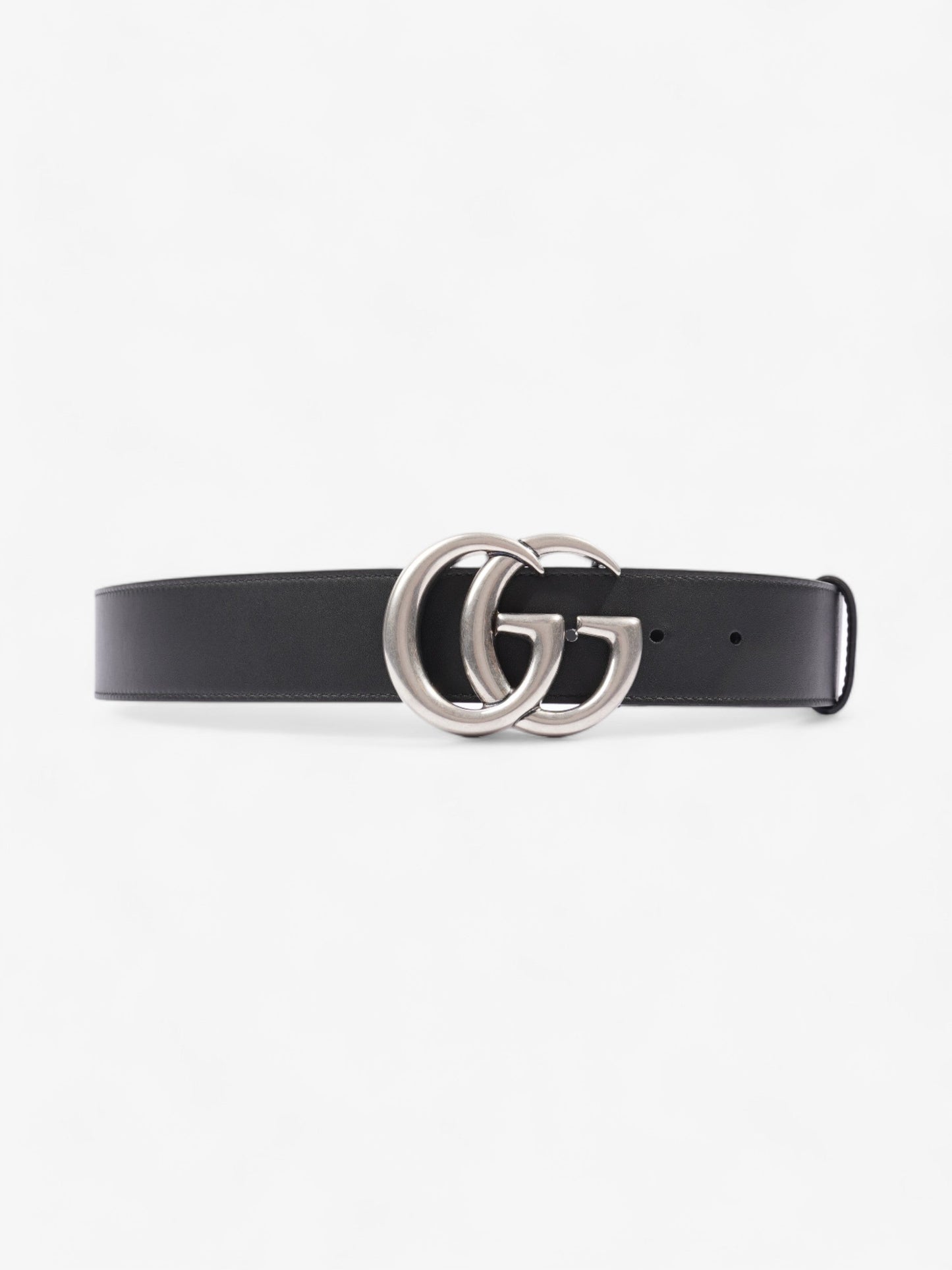 Gucci GG Marmont Wide Belt Black Leather 95cm 38mm