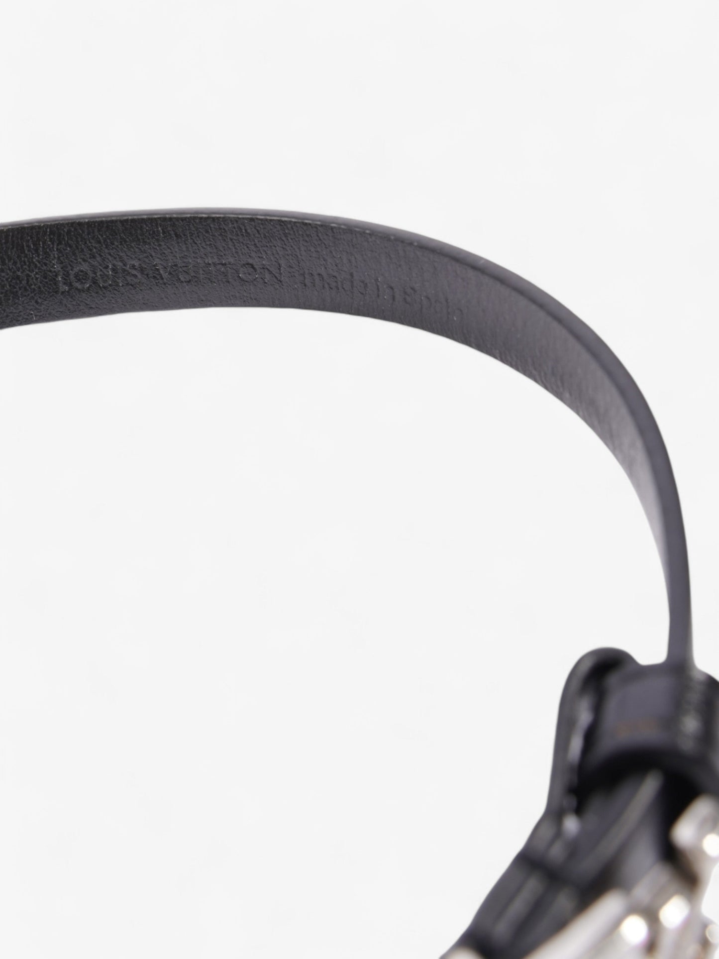 Louis Vuitton Skyline Bracelet Black Leather 19