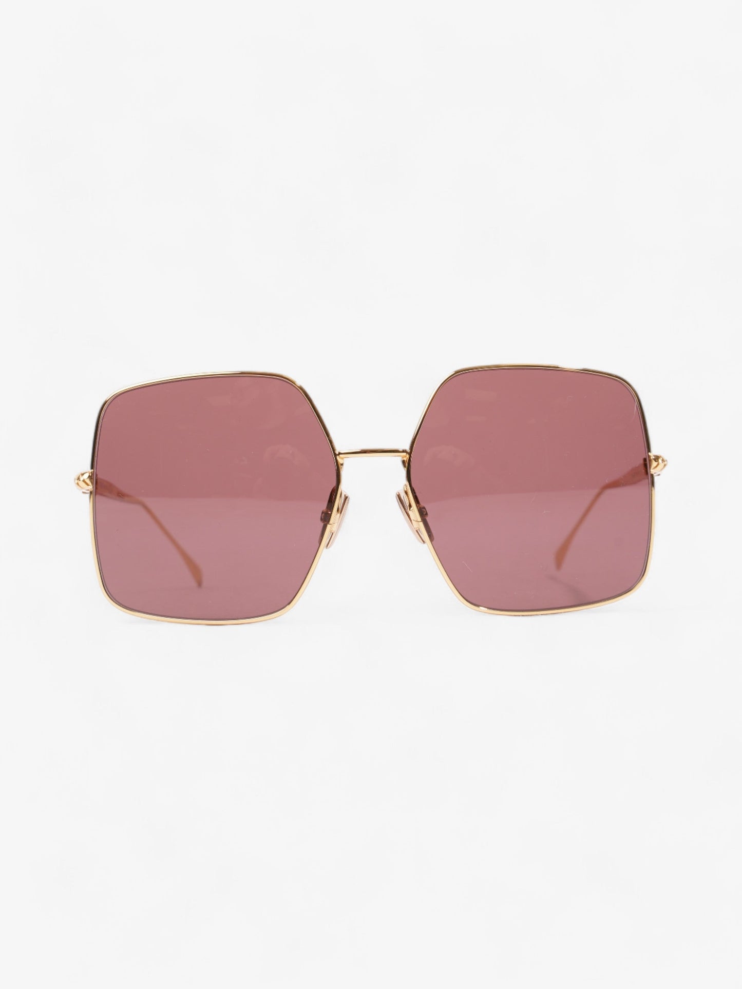 Fendi Oversized Gradiant Sunglasses Gold / Pink Acetate 145mm