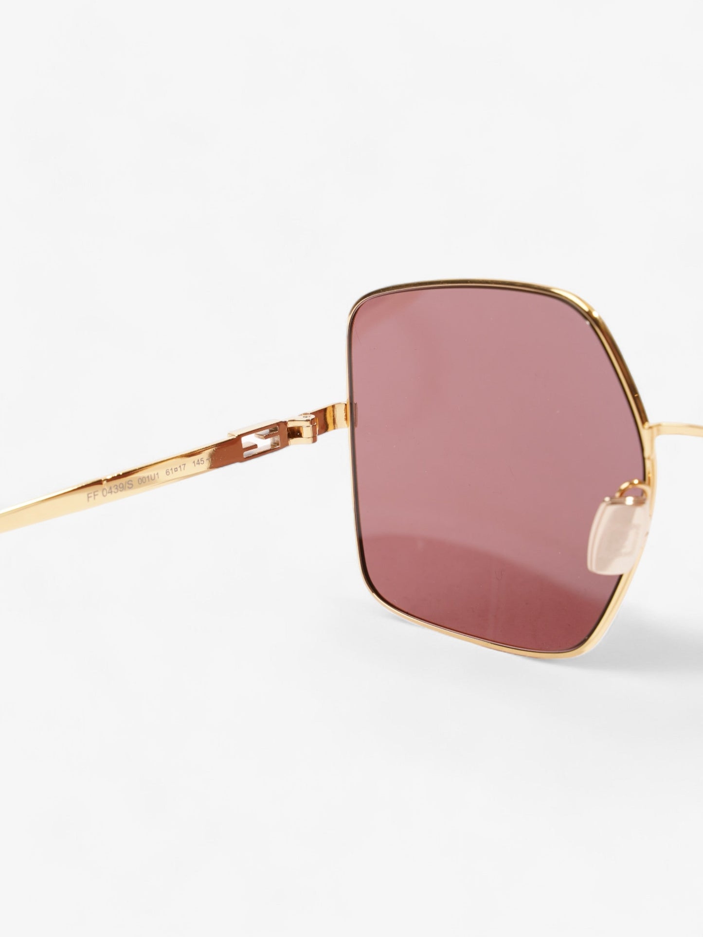 Fendi Oversized Gradiant Sunglasses Gold / Pink Acetate 145mm