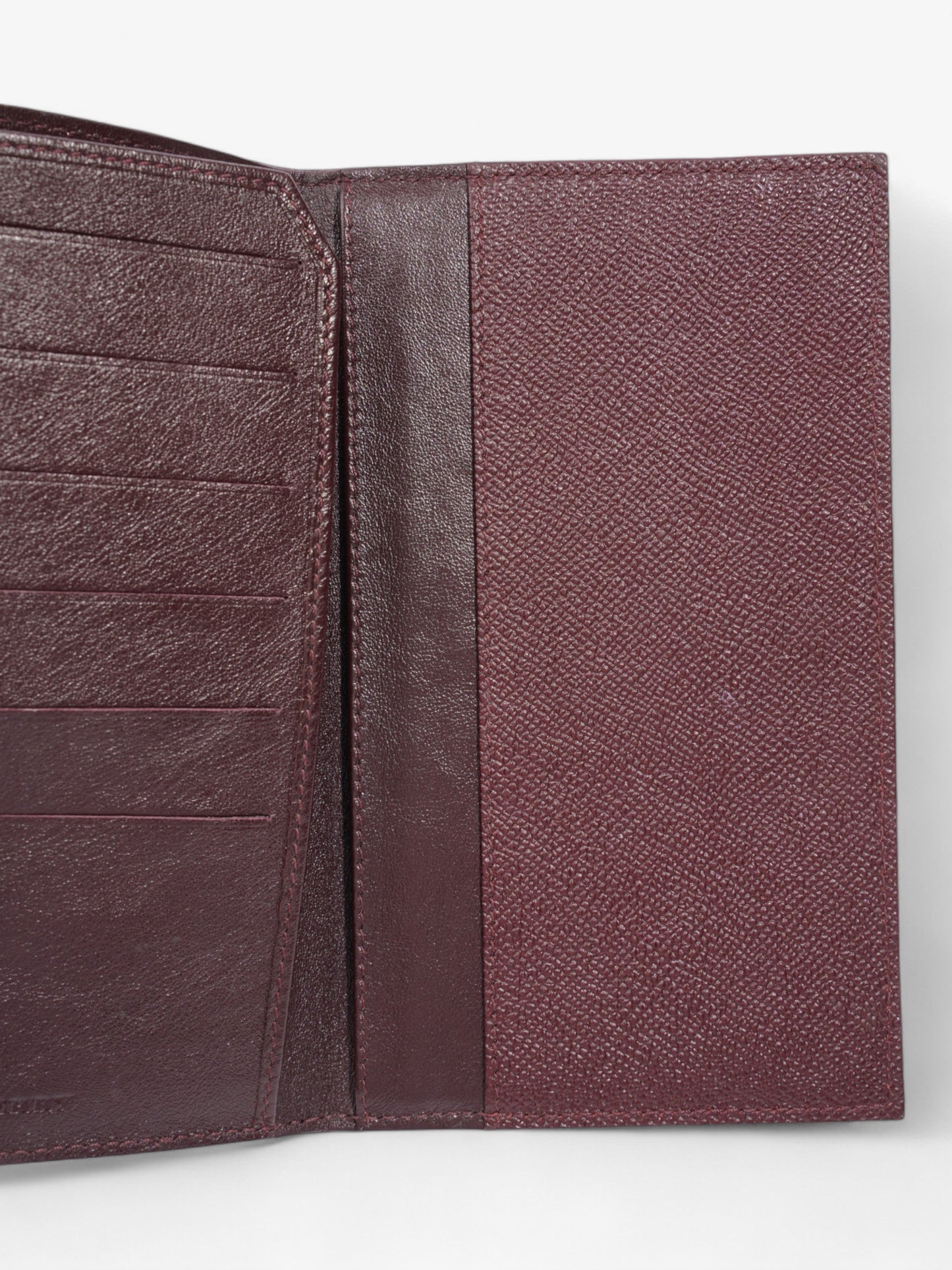 Burberry Bi-Fold Long Wallet Burgundy Leather