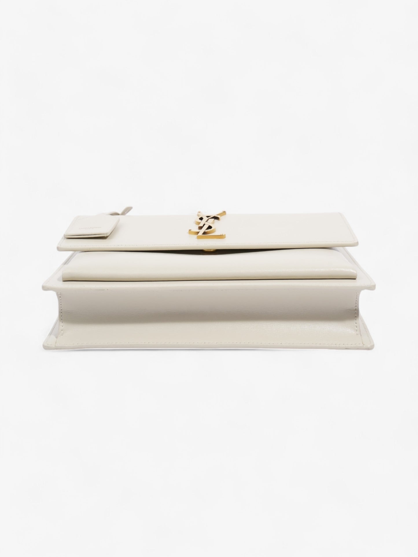 Saint Laurent Sunset White Calfskin Leather Medium