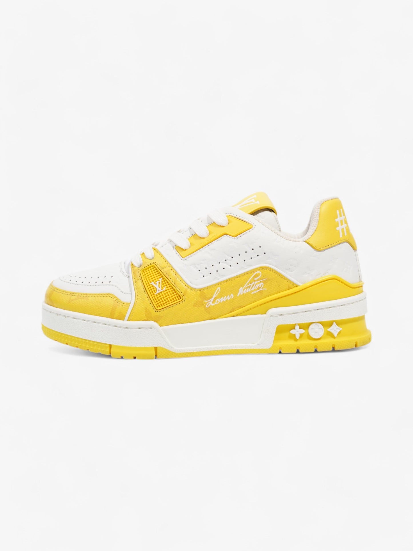 Louis Vuitton LV 54 Sneakers White / Yellow Leather EU 35 UK 2