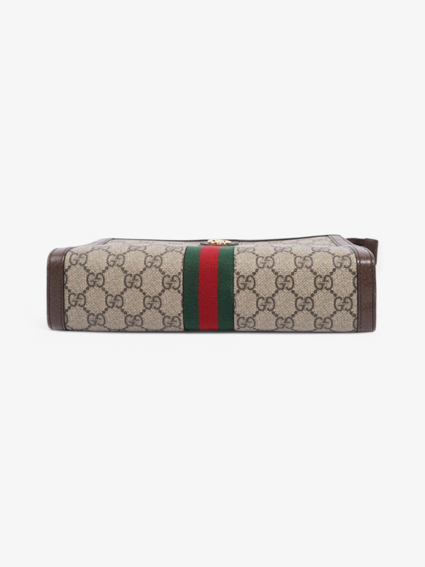 Gucci Ophidia Pouch Beige  / Brown / Green Coated Canvas