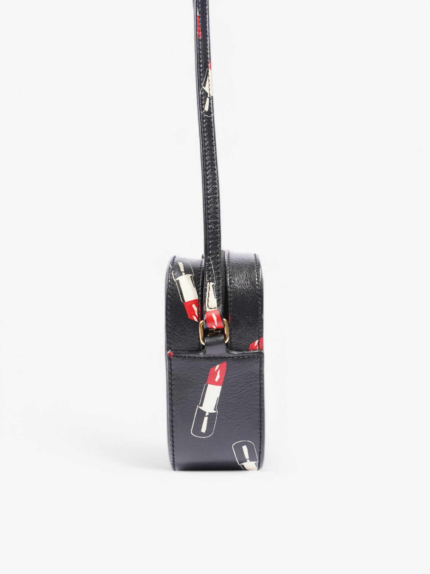 Saint Laurent Shoulder Bag Black / White / Red Leather