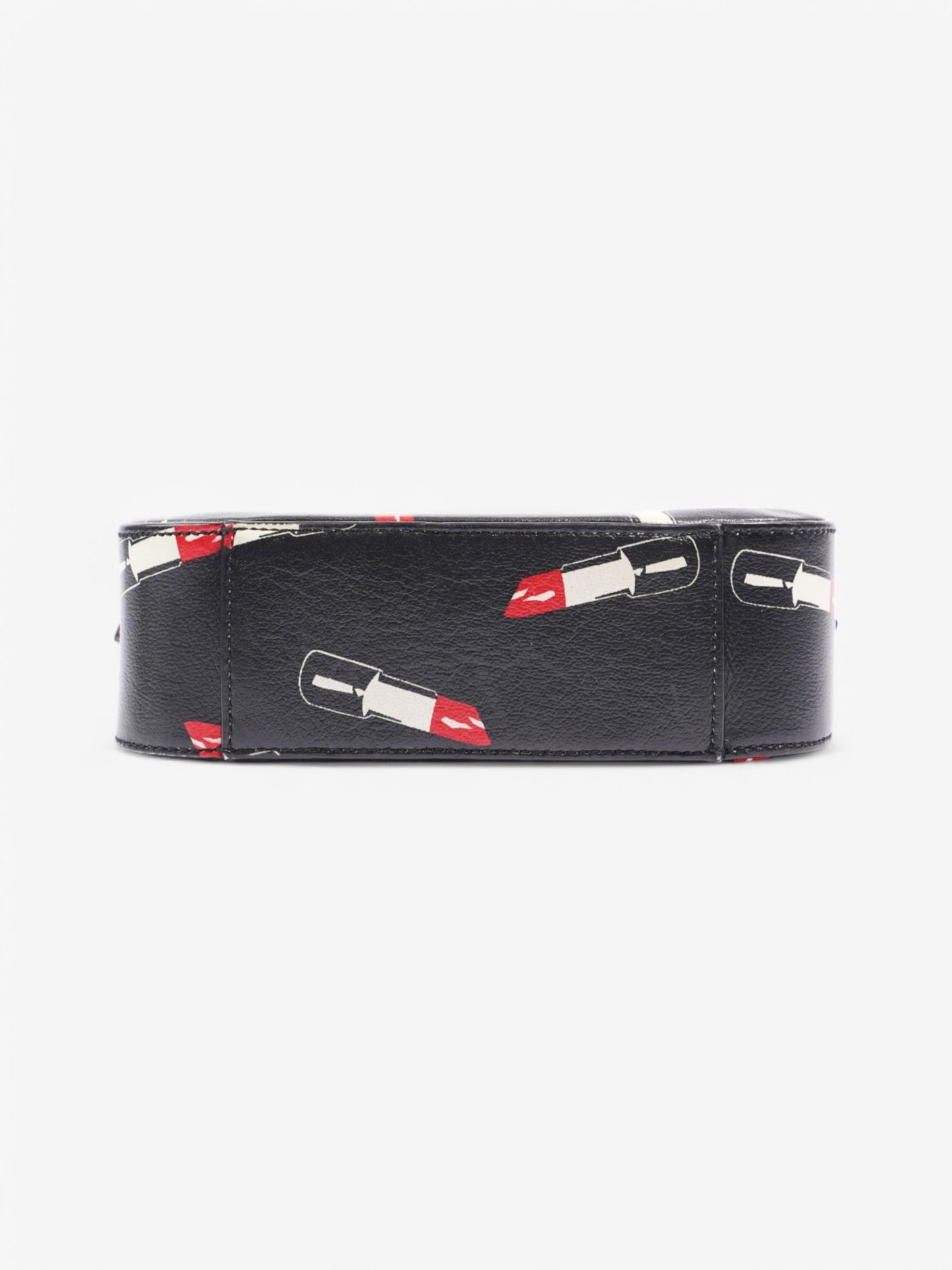 Saint Laurent Shoulder Bag Black / White / Red Leather