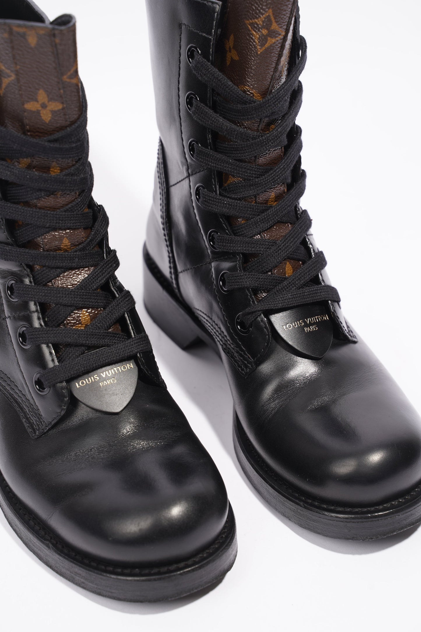 Louis Vuitton Metropolis Flat Rangers Black / Monogram Leather EU 37.5 UK 4.5