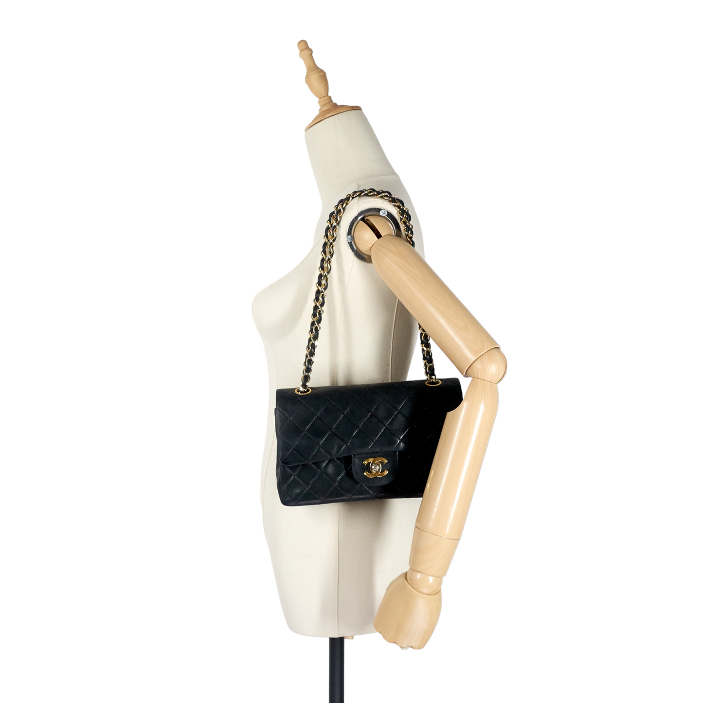 Chanel Classic Double Flap Small Lambskin Leather Bag