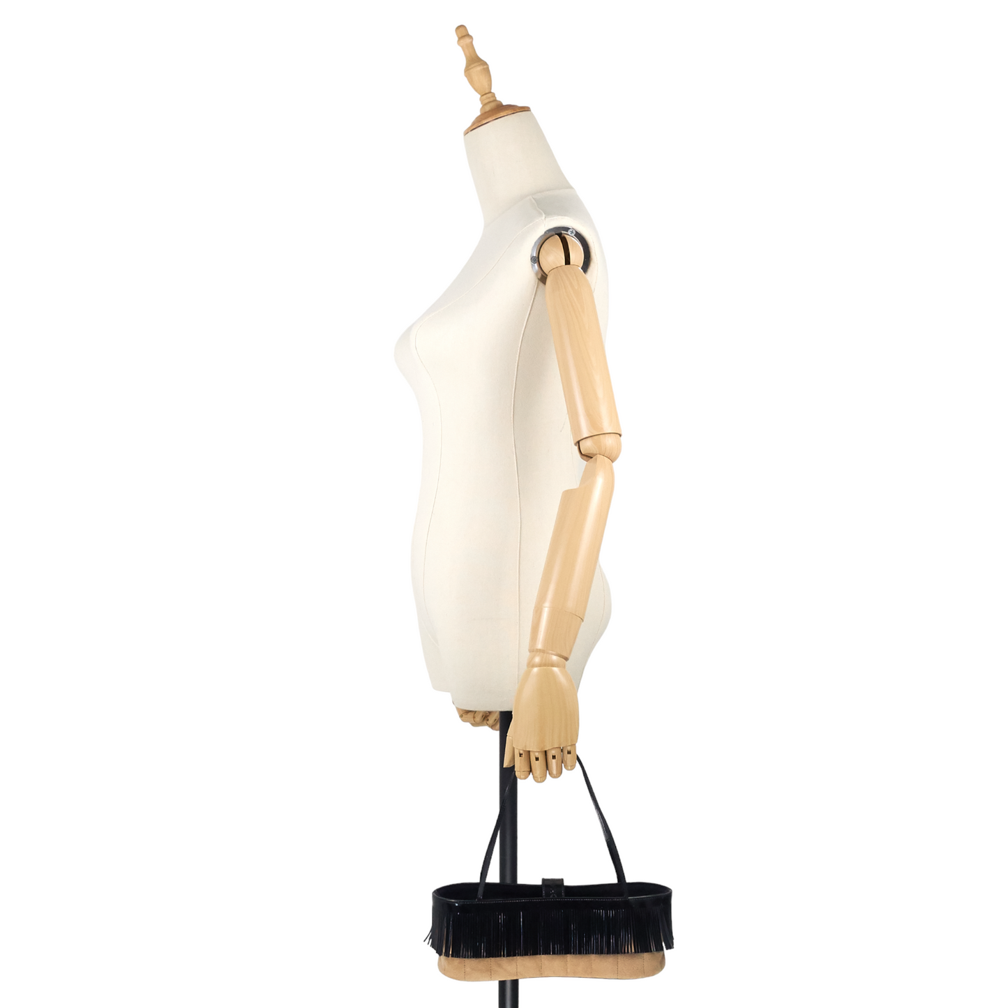 Chanel Suede and Patent Leather Mini Fringe Handbag