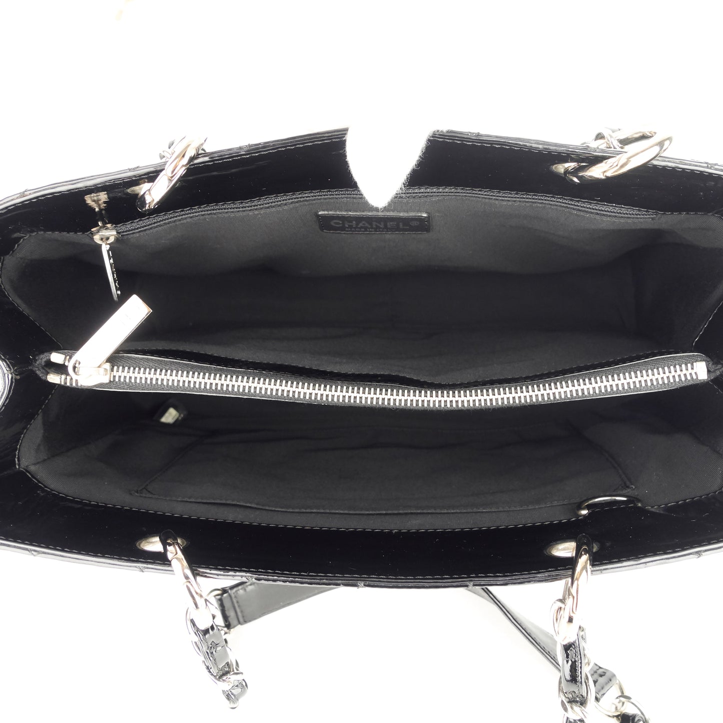 Chanel Grand Shopping Tote GST Patent Leather Bag