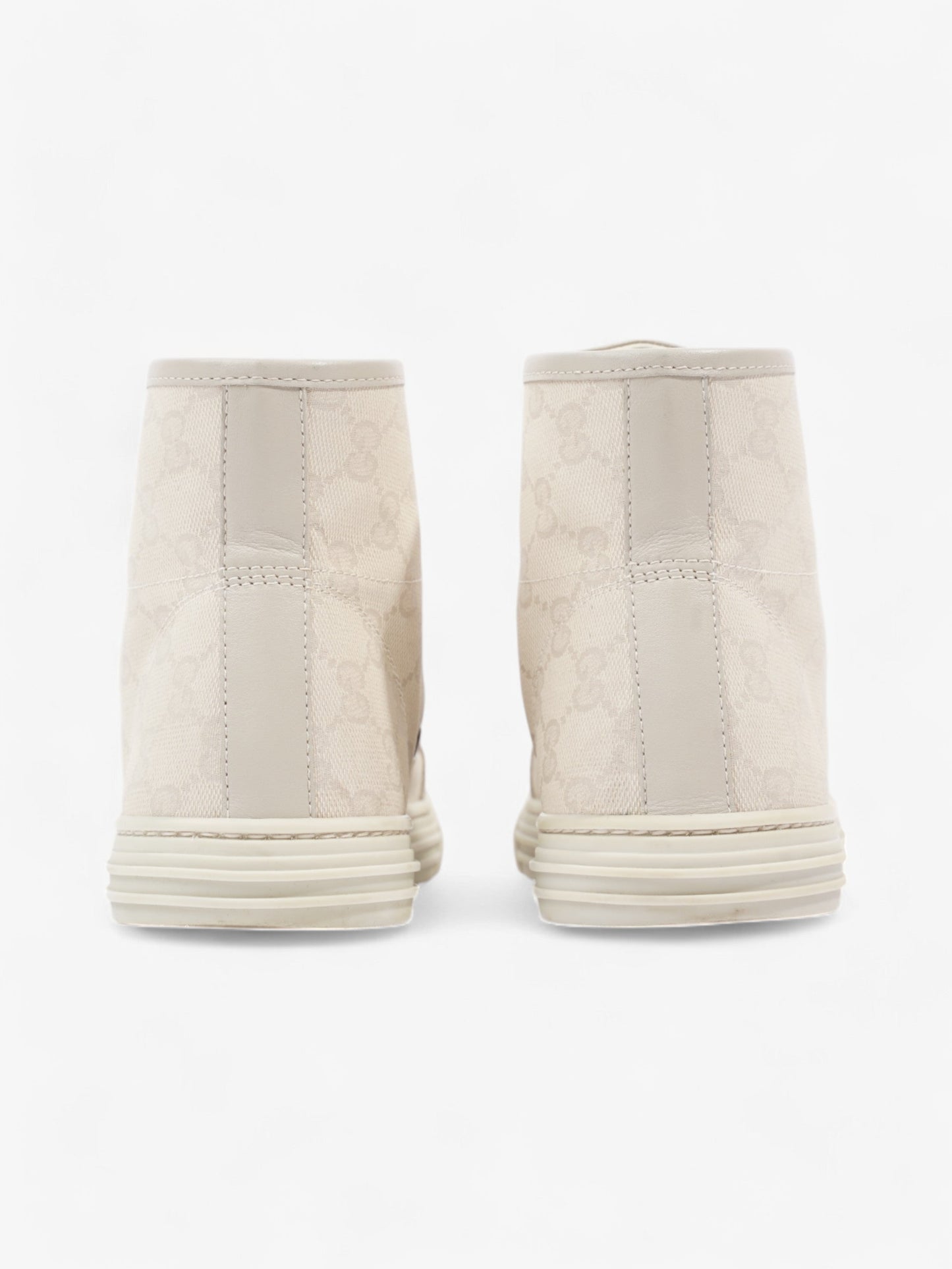 Gucci GG High-Top Sneakers Beige Canvas EU 38.5 UK 5.5