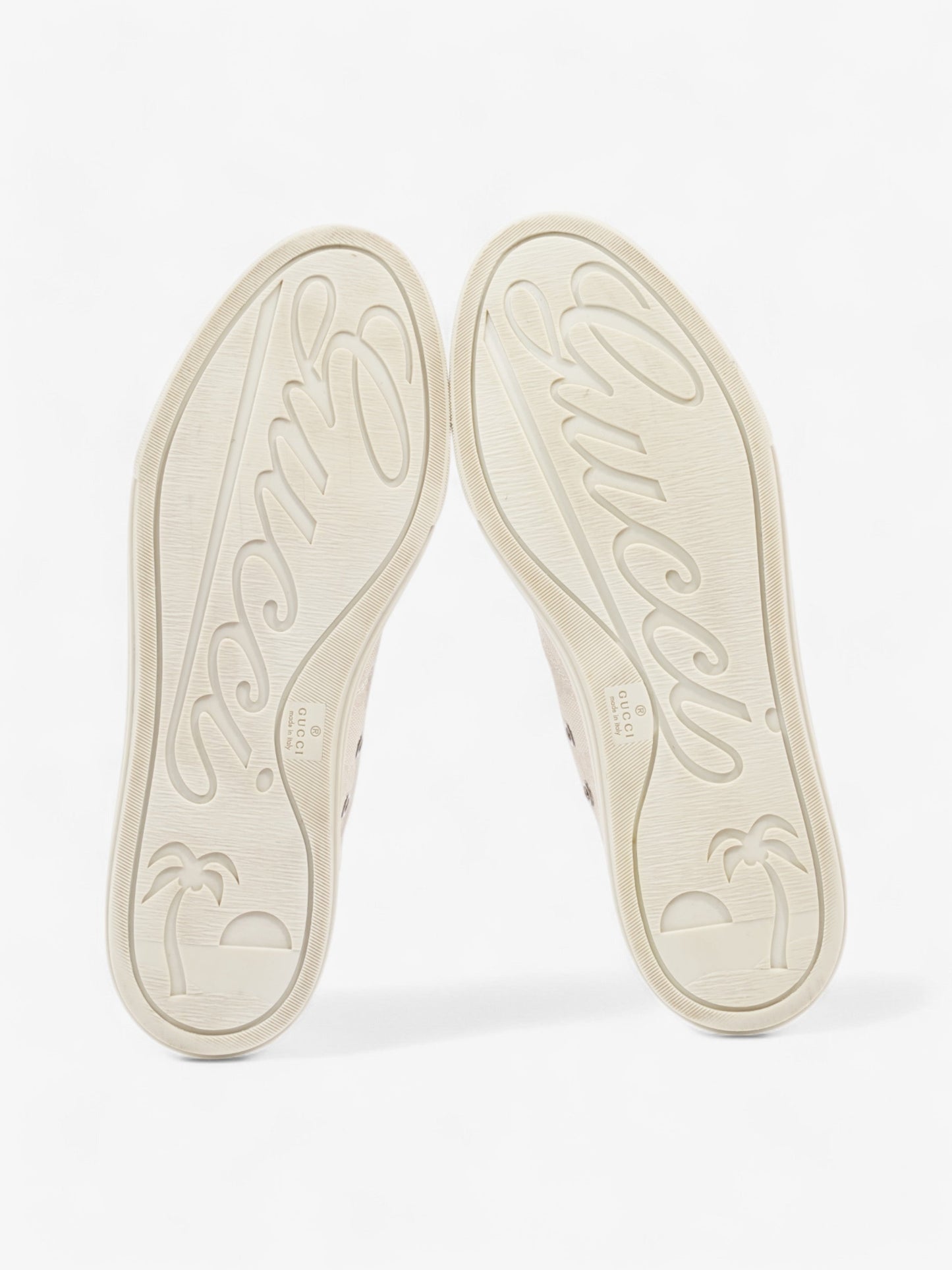 Gucci GG High-Top Sneakers Beige Canvas EU 38.5 UK 5.5