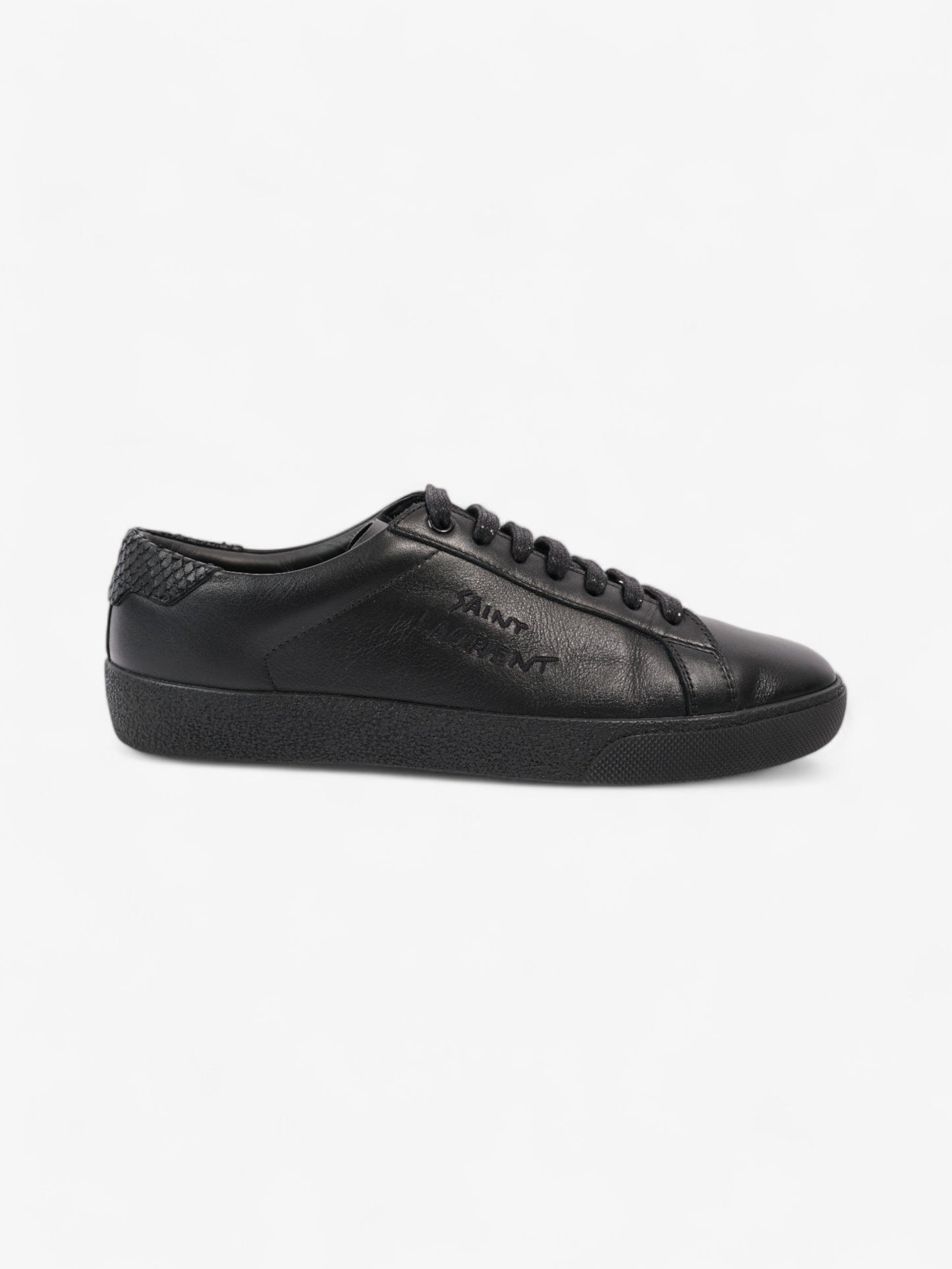 Saint Laurent Embroidered Sneakers Black Leather EU 40 UK 6