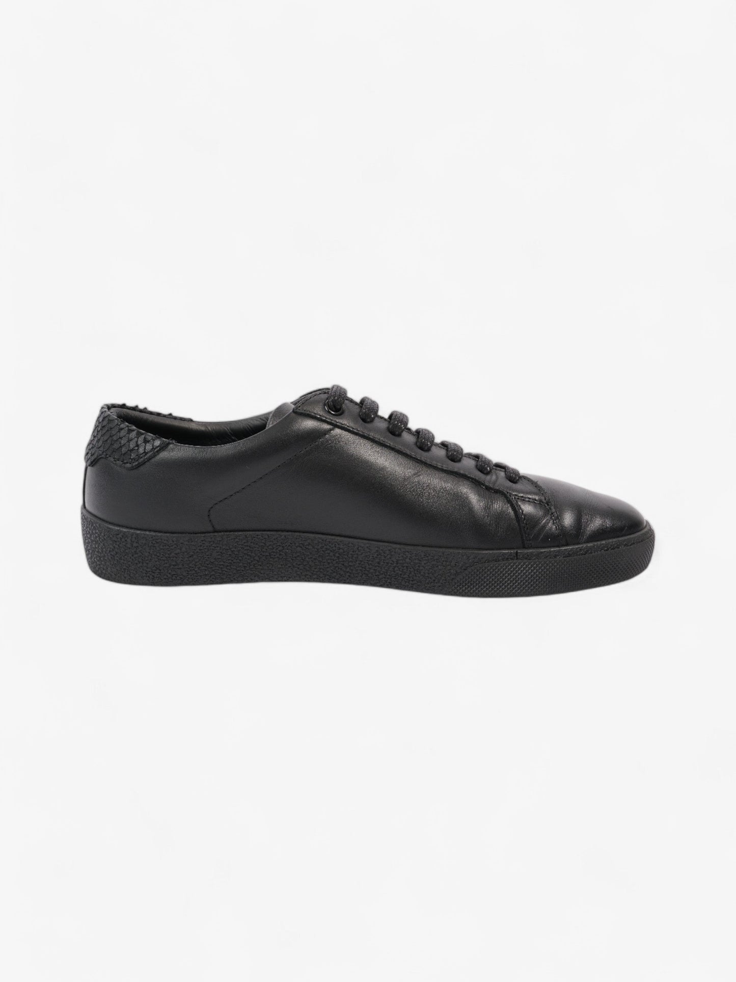 Saint Laurent Embroidered Sneakers Black Leather EU 40 UK 6