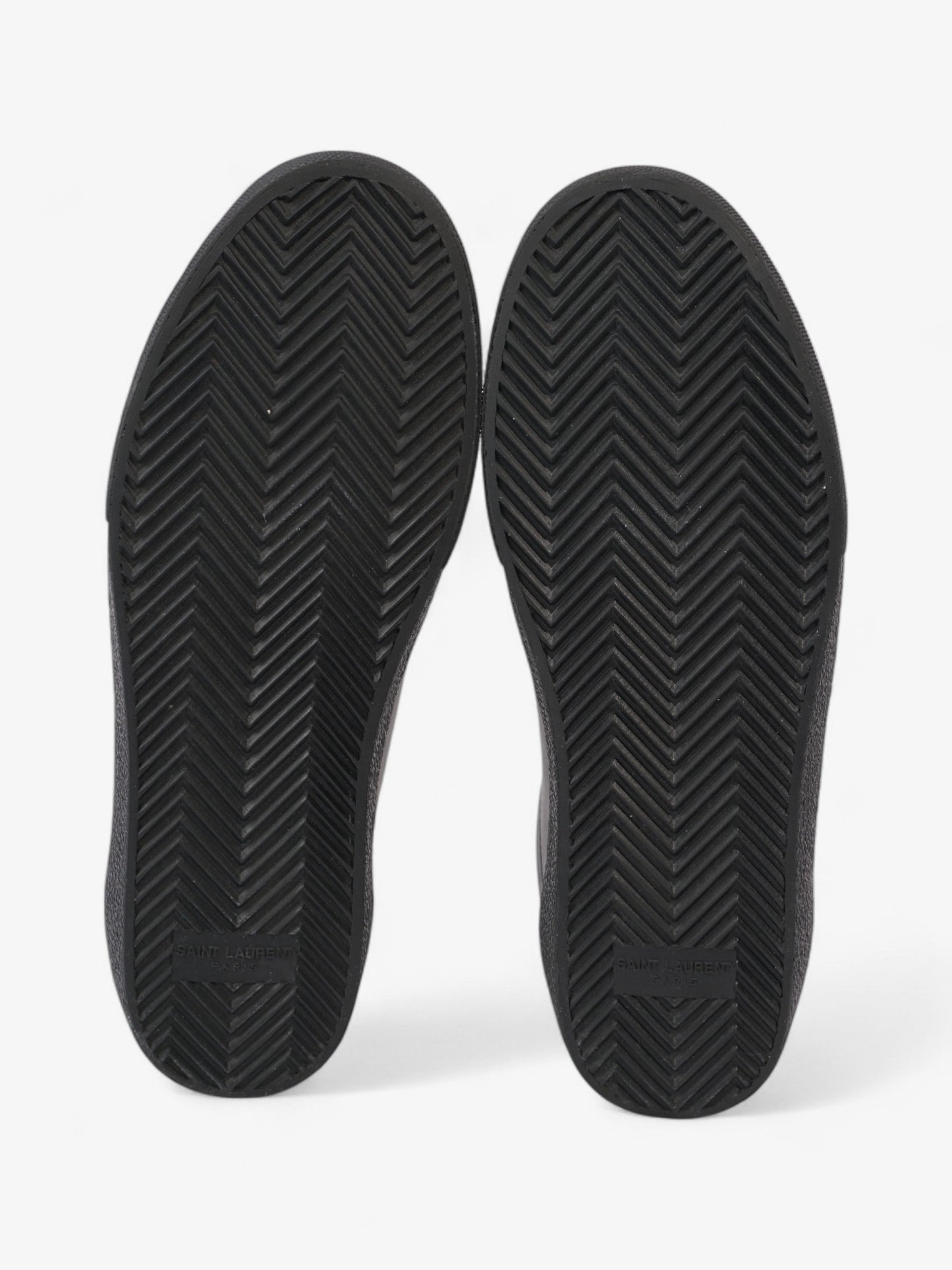 Saint Laurent Embroidered Sneakers Black Leather EU 40 UK 6