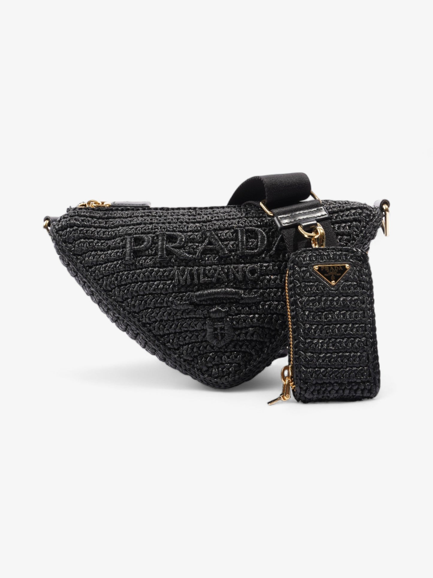 Prada Prada Crochet Black Raffia