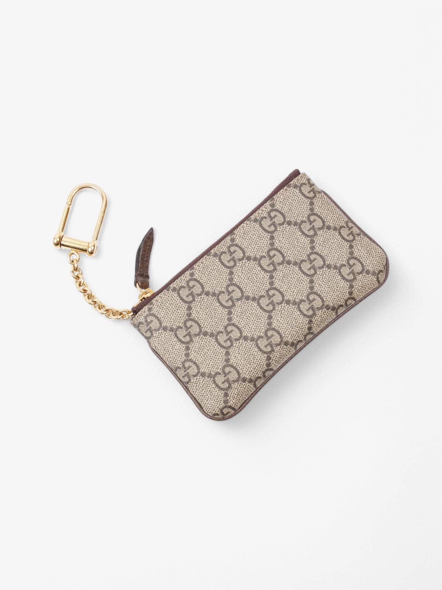 Gucci Ophidia Key Case GG Supreme / Brown / Gold Coated Canvas