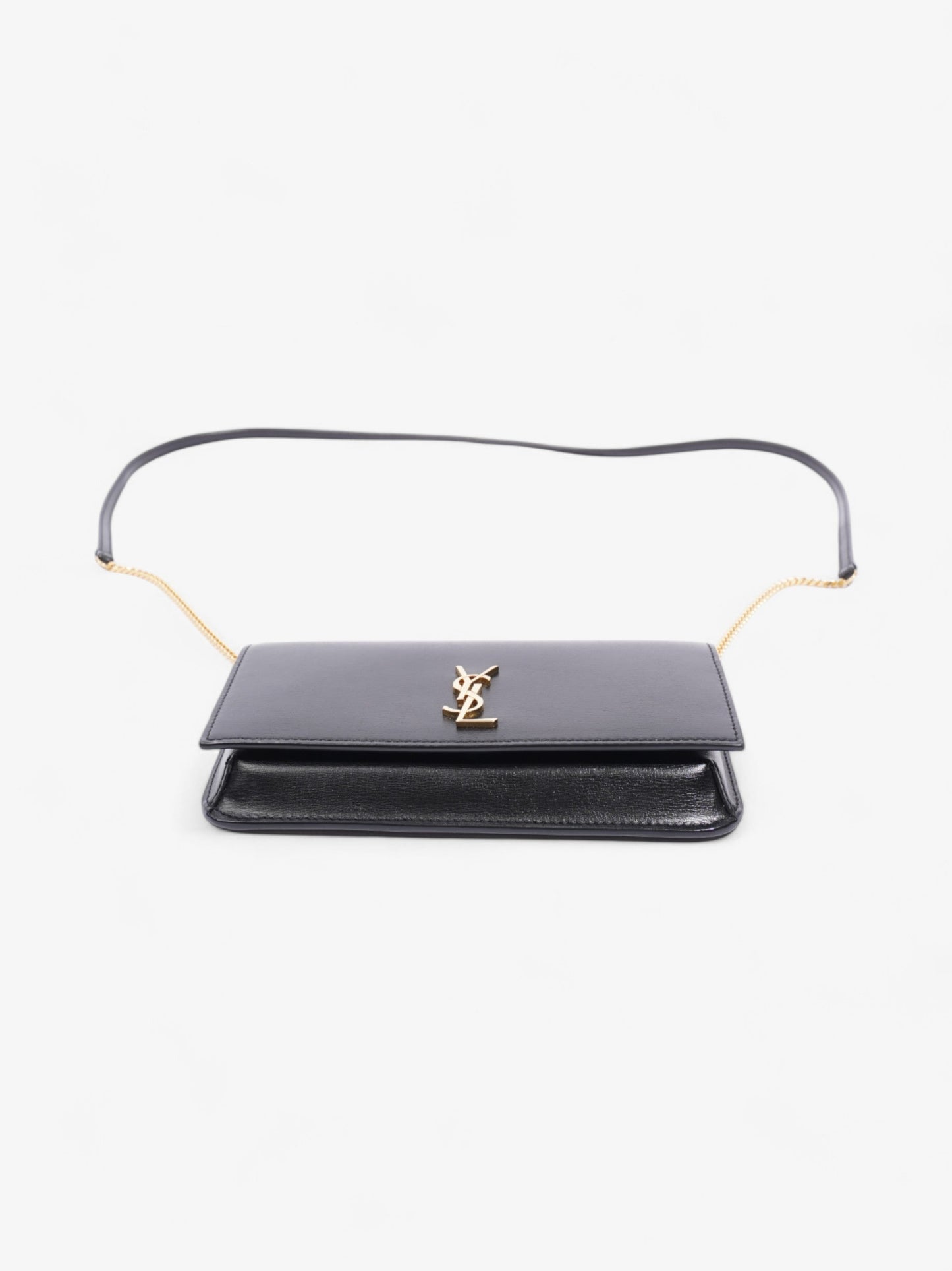 Saint Laurent Cassandre Phone Pouch Black Leather