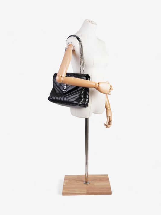 Saint Laurent Lou Lou Black Calfskin Leather Medium