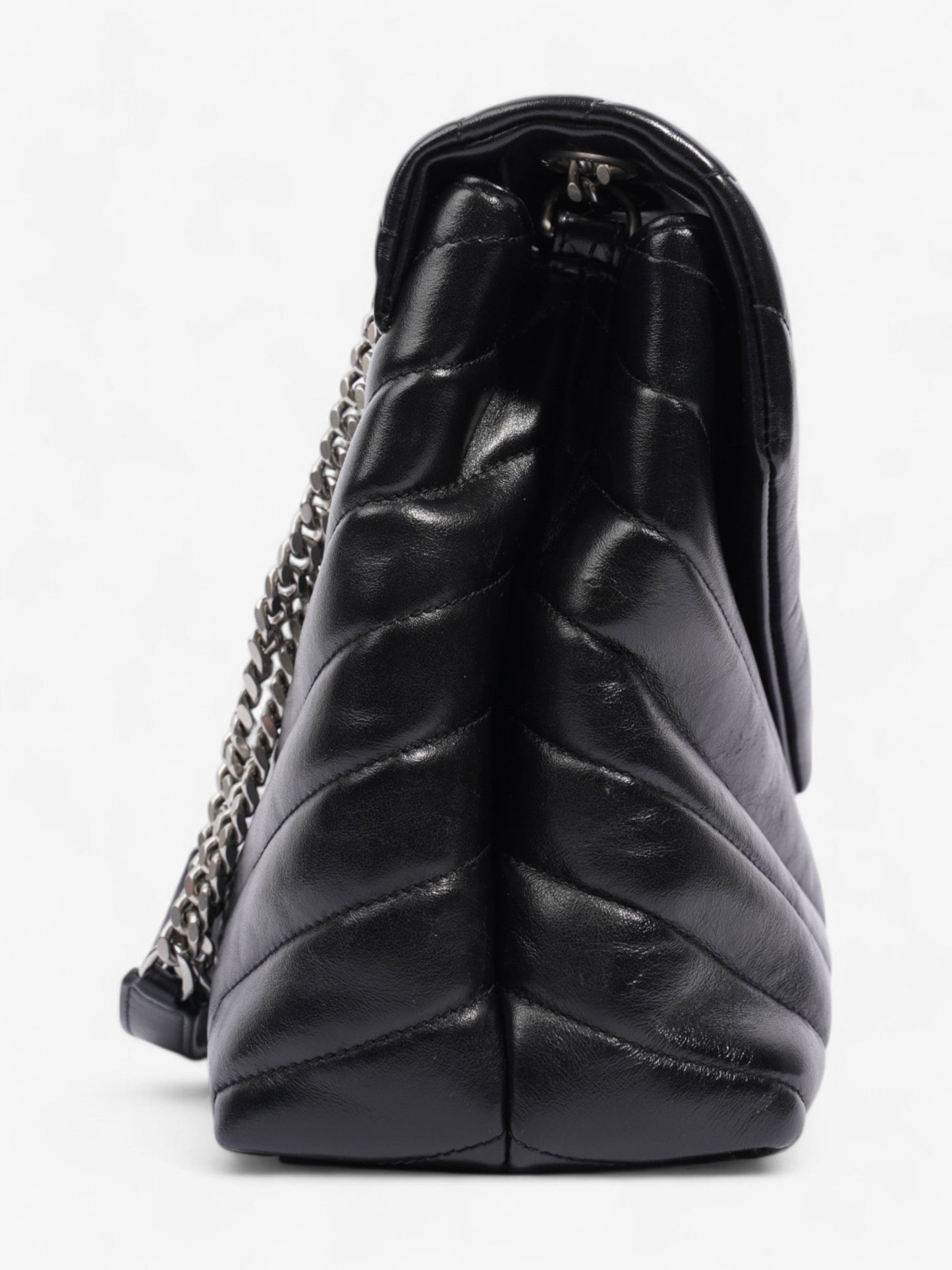 Saint Laurent Lou Lou Black Calfskin Leather Medium