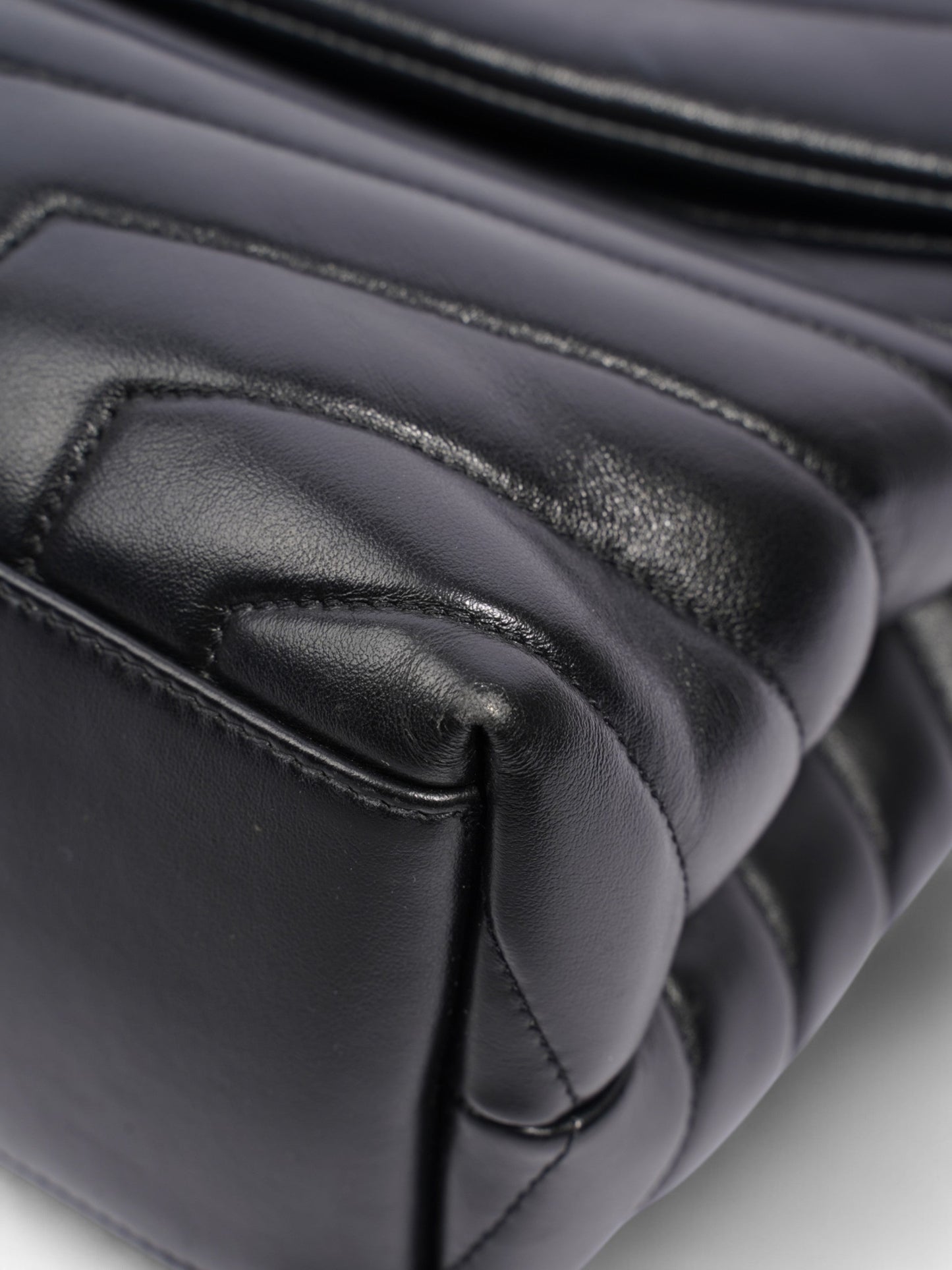 Saint Laurent Lou Lou Black Calfskin Leather Medium