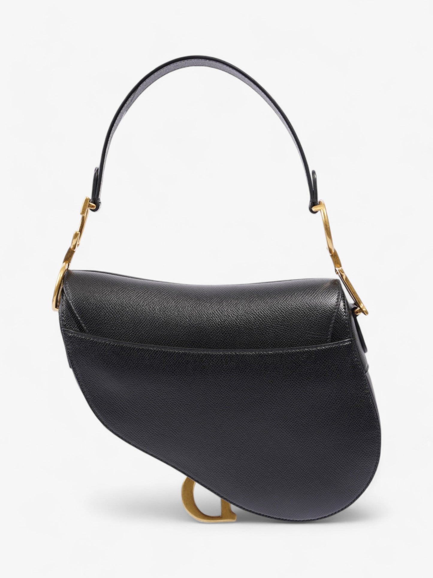 Christian Dior Saddle Bag Black Calfskin Leather
