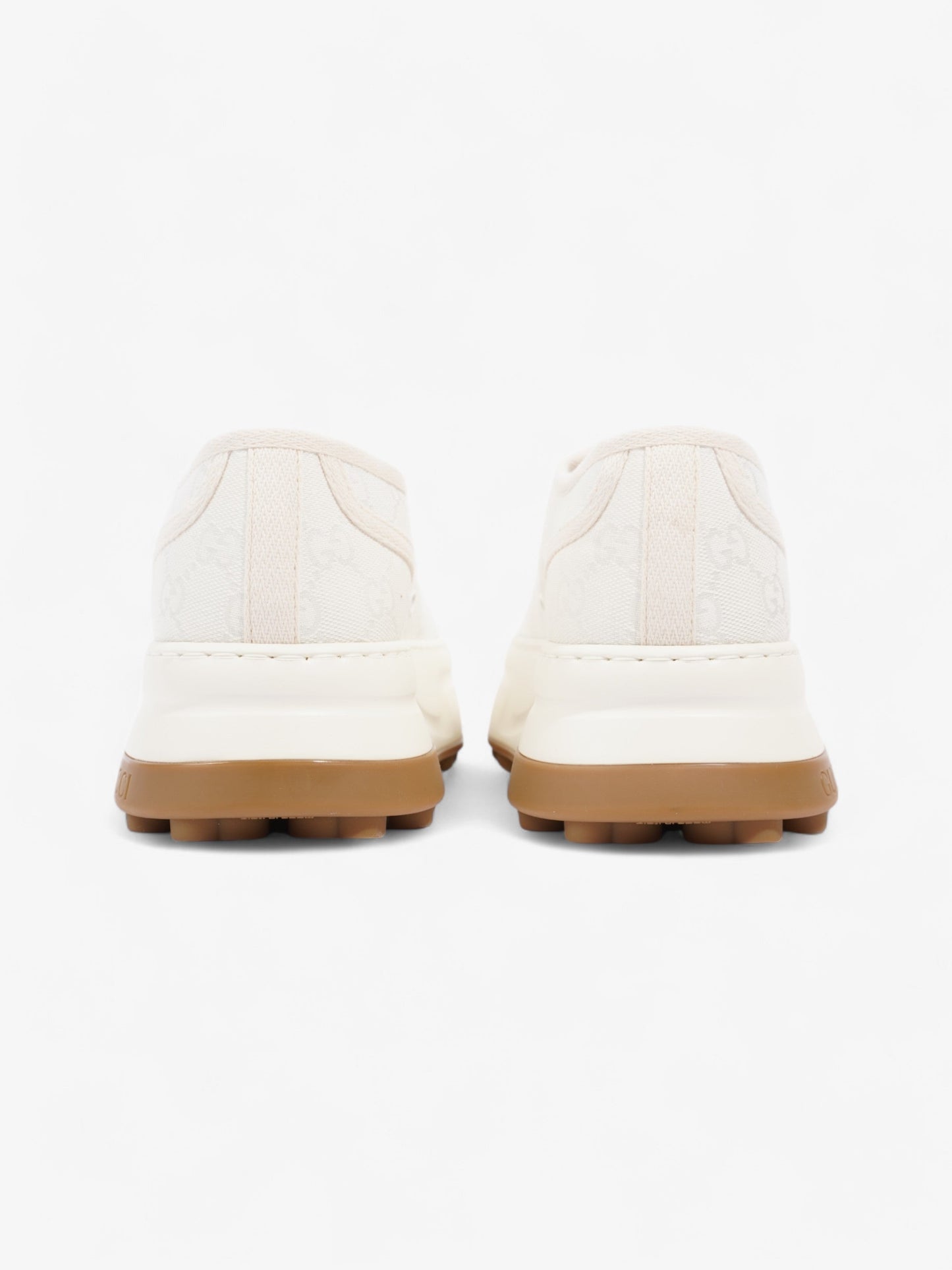 Gucci GG Tennis 1977 Platform Sneakers White / Cream Canvas EU 41 UK 7