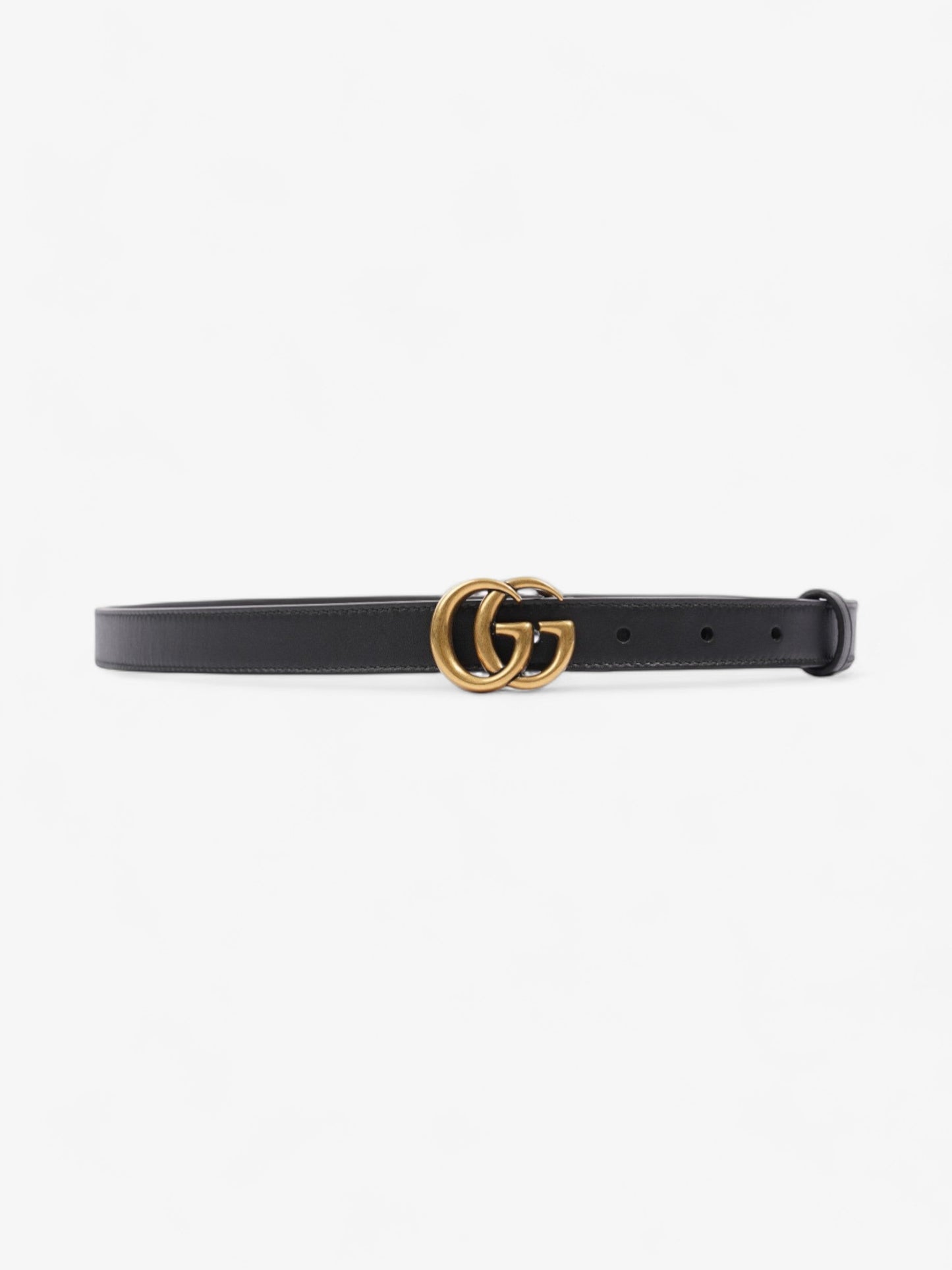 Gucci GG Marmont Thin Belt Black Leather 95cm / 38"