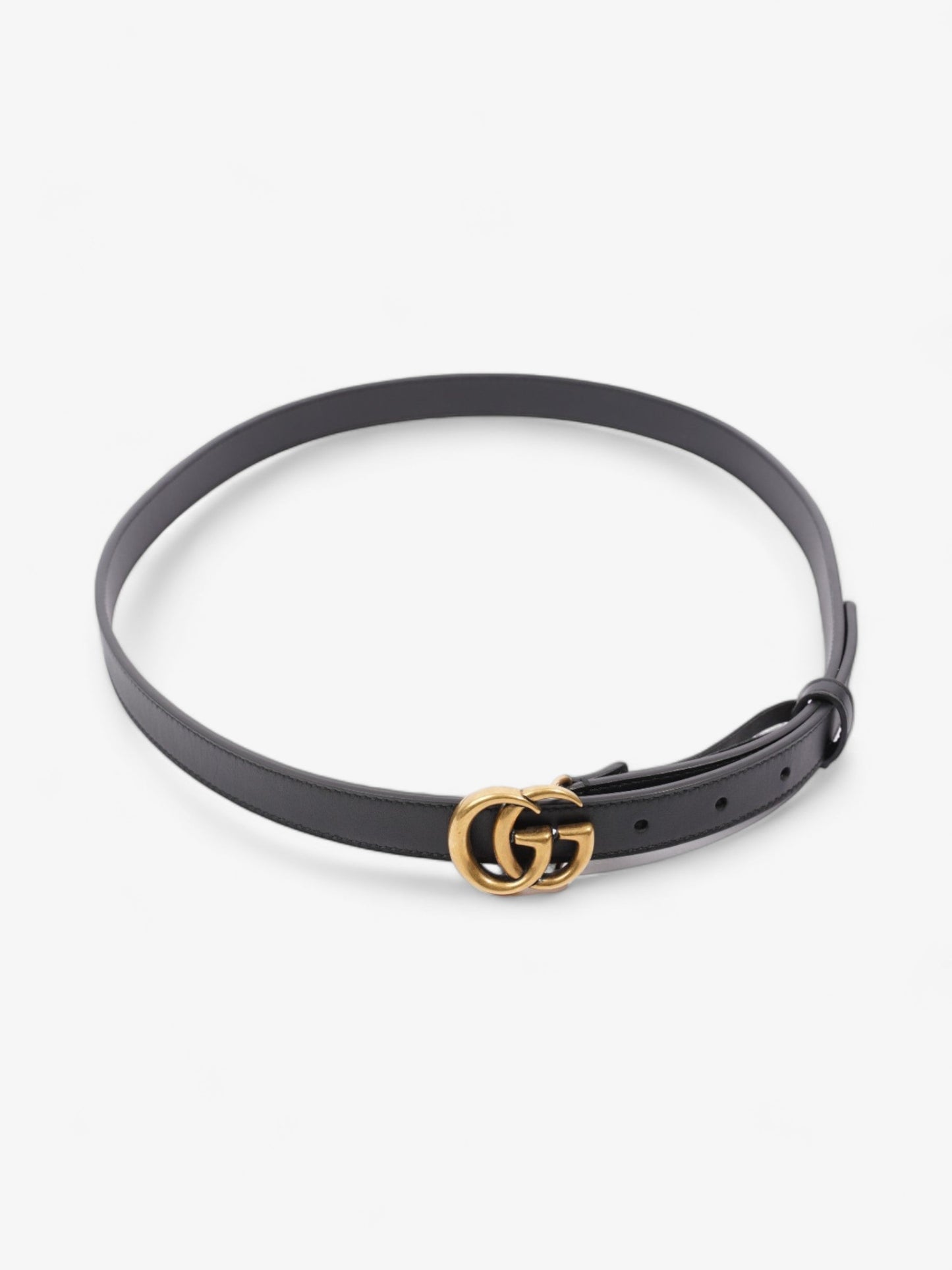 Gucci GG Marmont Thin Belt Black Leather 95cm / 38"