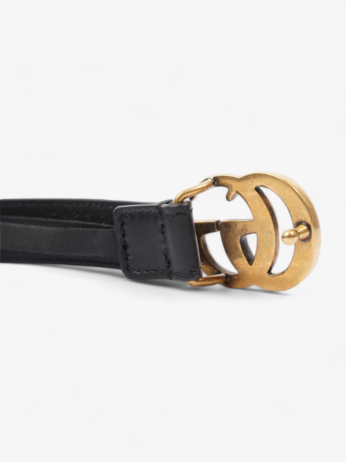 Gucci GG Marmont Thin Belt Black Leather 95cm / 38"
