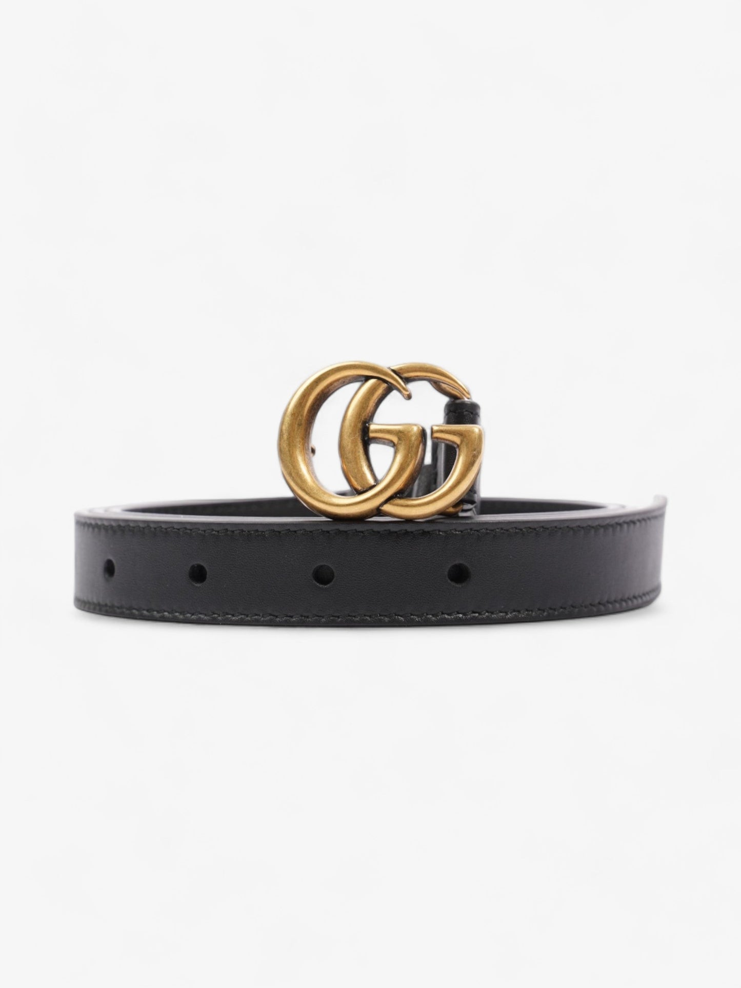 Gucci GG Marmont Thin Belt Black Leather 95cm / 38"