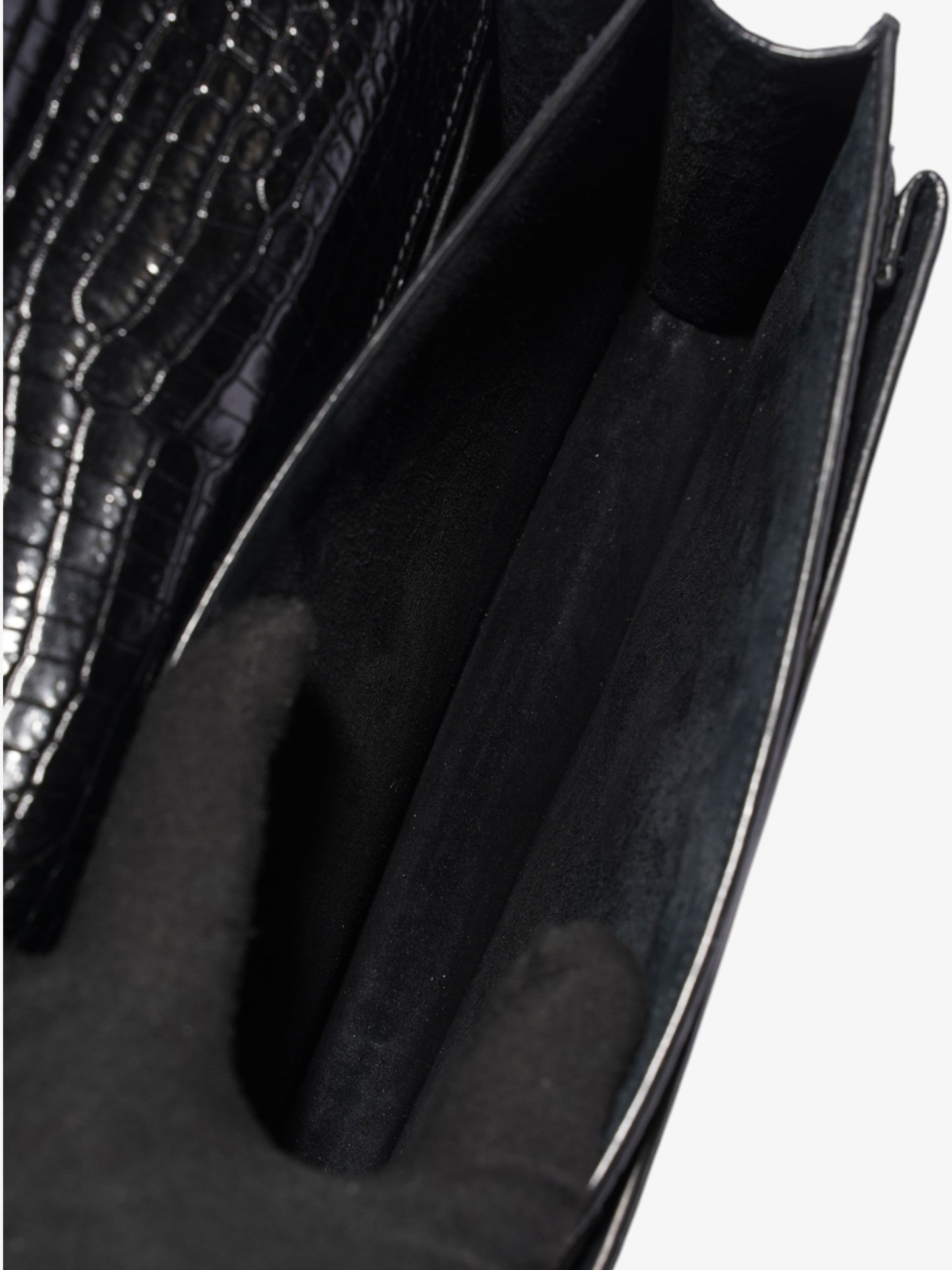 Saint Laurent Sunset Black Embossed Leather Medium