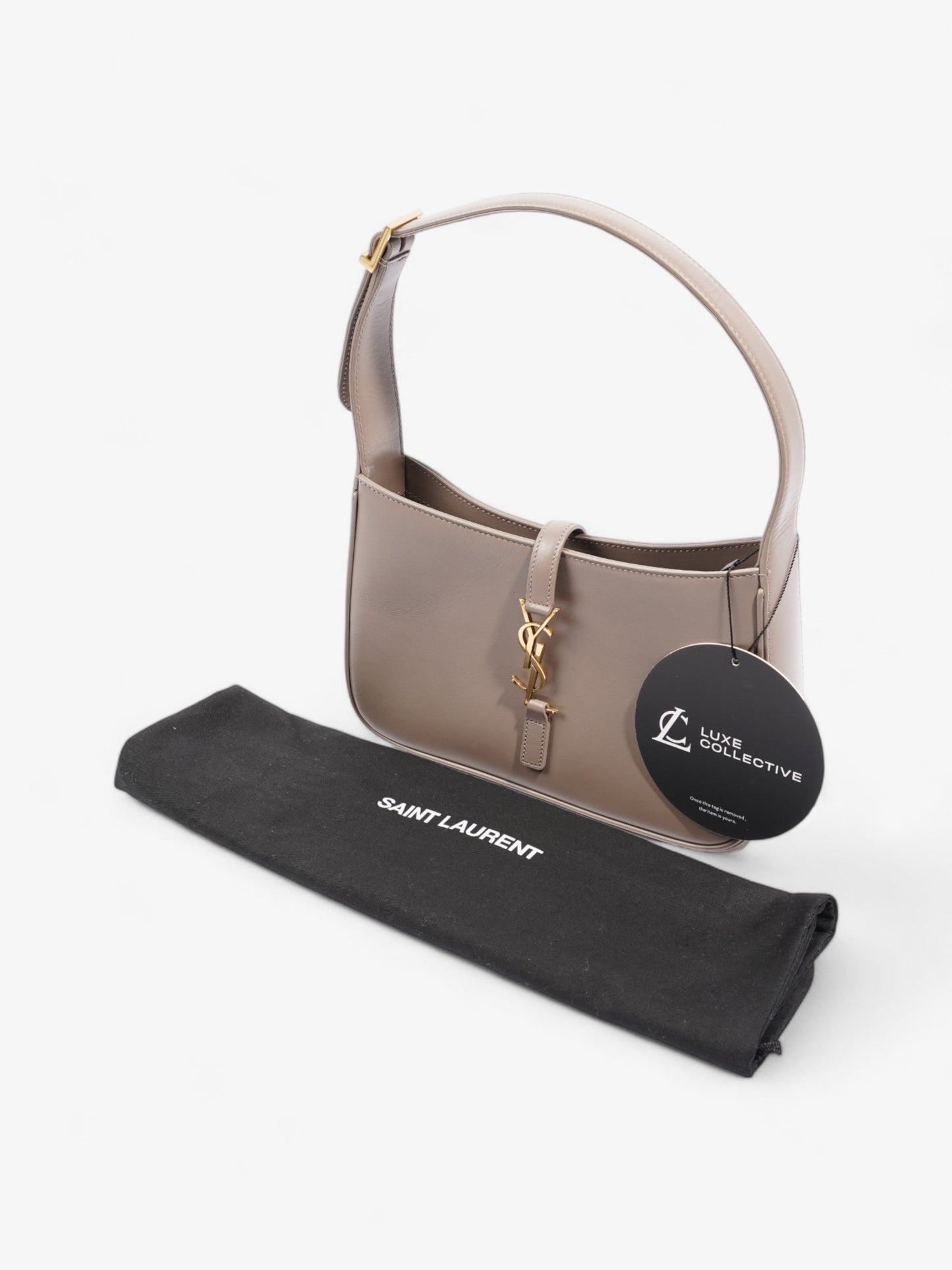 Saint Laurent Le 5 a 7 Hobo Warm Taupe Leather