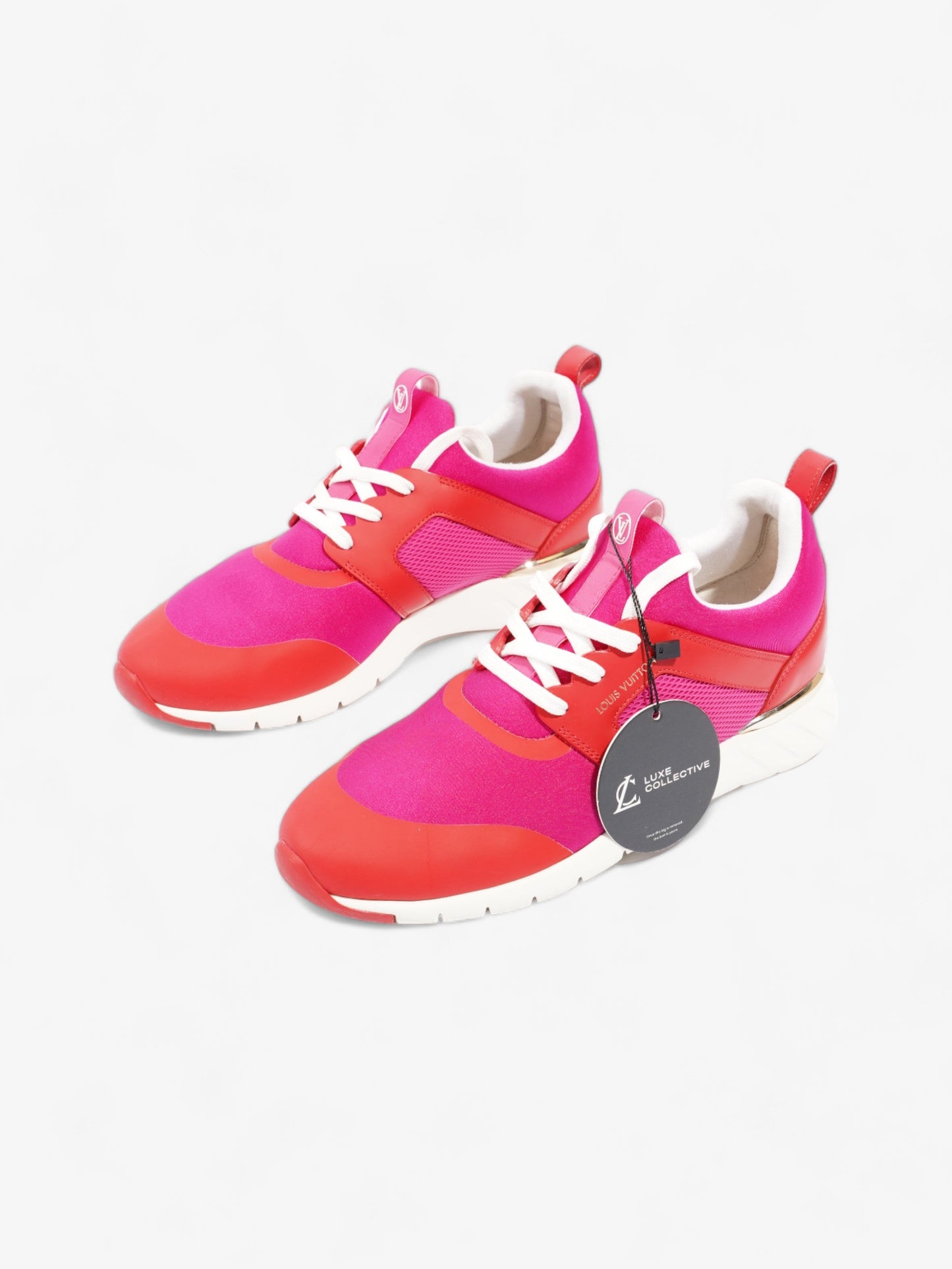 Louis Vuitton After Game Sneakers Pink / Red Neoprene EU 38 UK 5