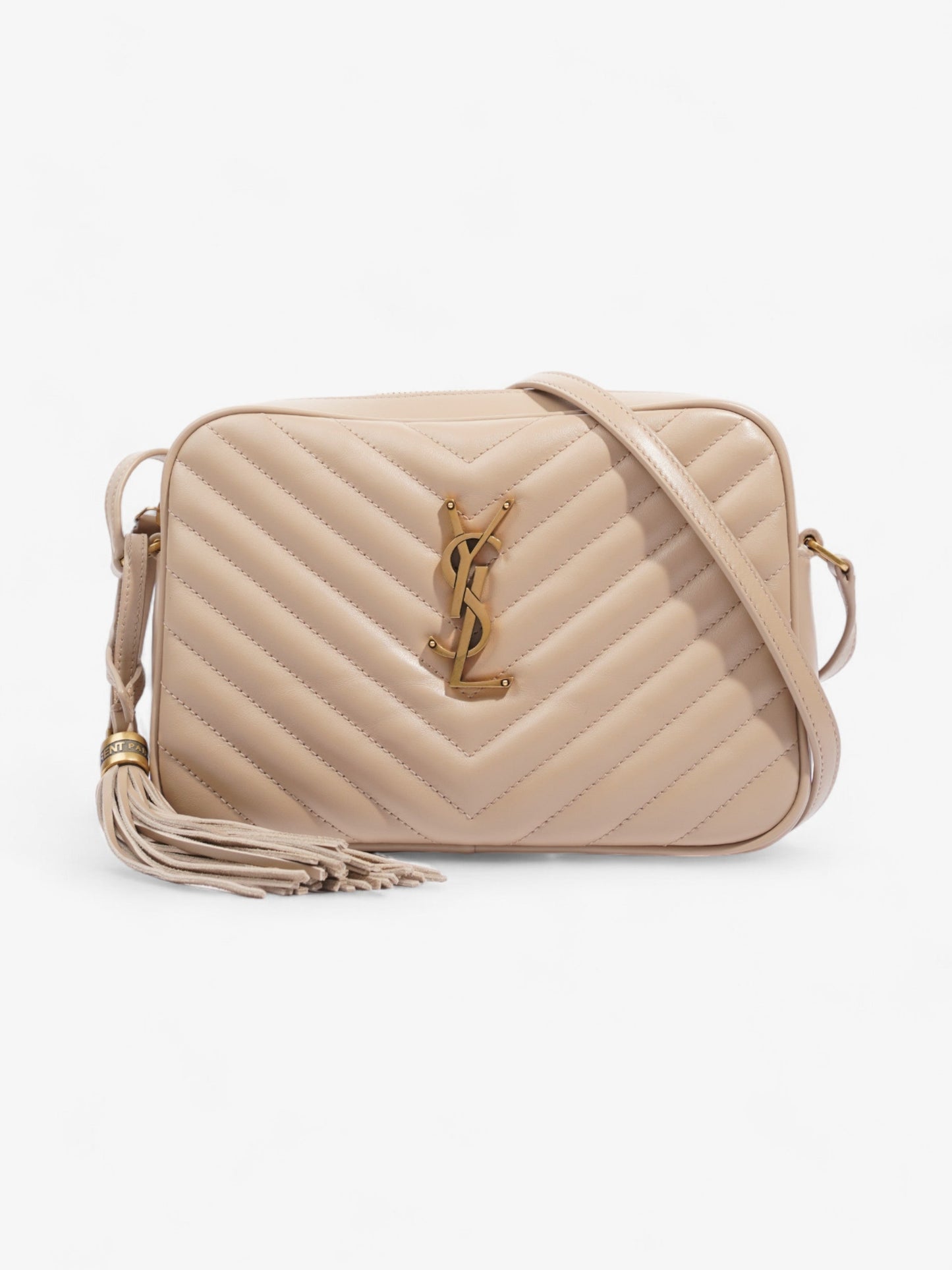 Saint Laurent Lou Camera Beige Leather