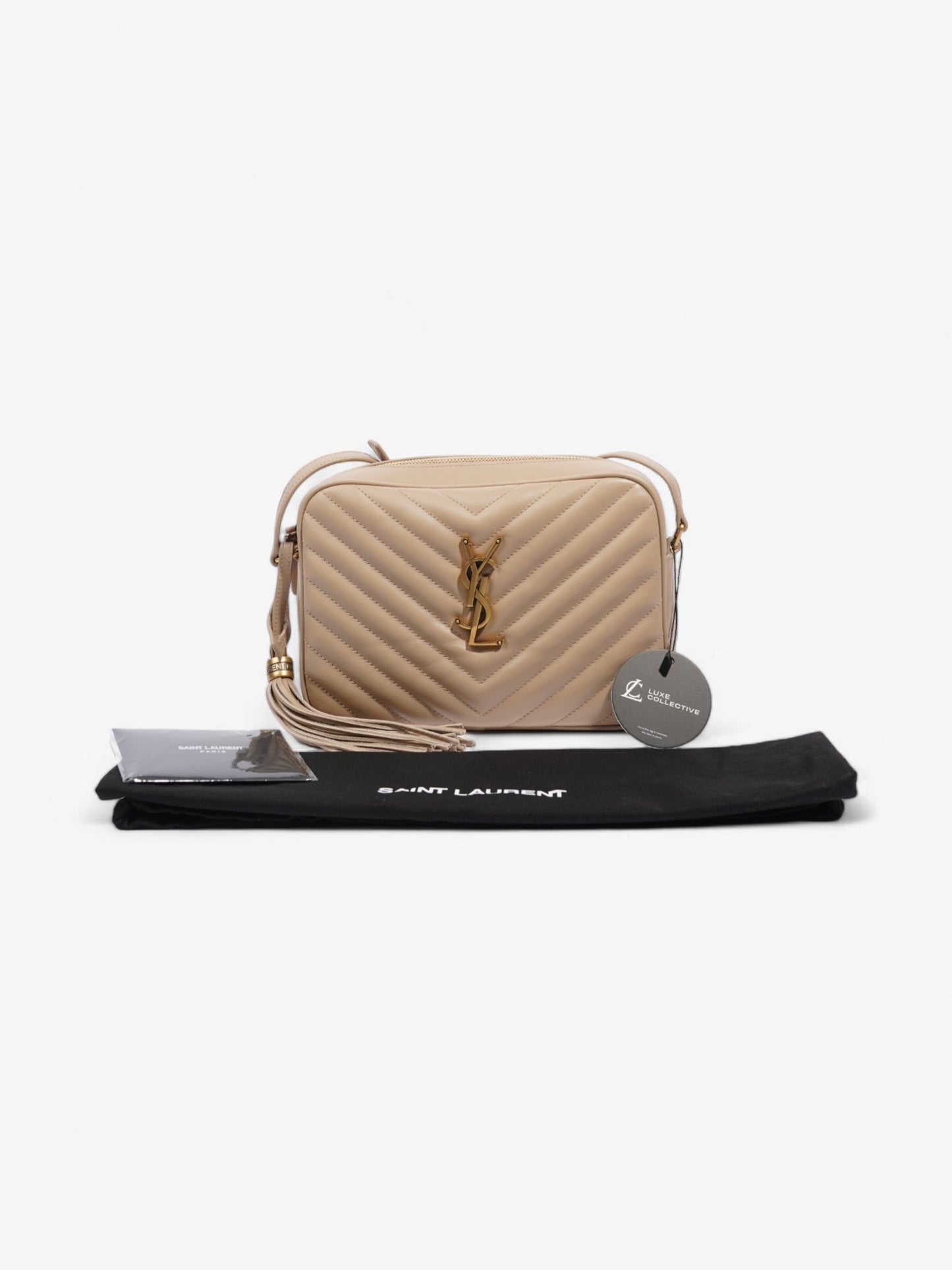 Saint Laurent Lou Camera Beige Leather