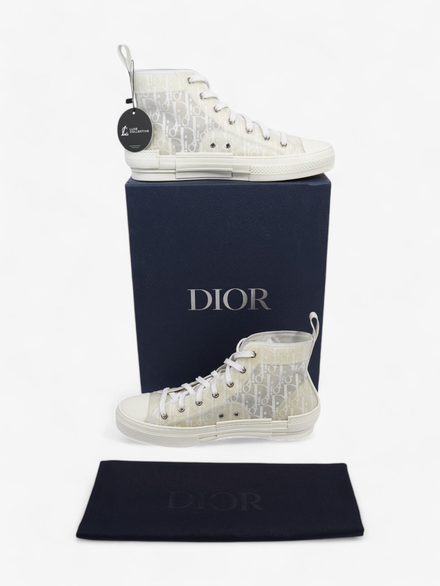 Christian Dior B23 High-tops White Mesh EU 43.5 UK 9.5