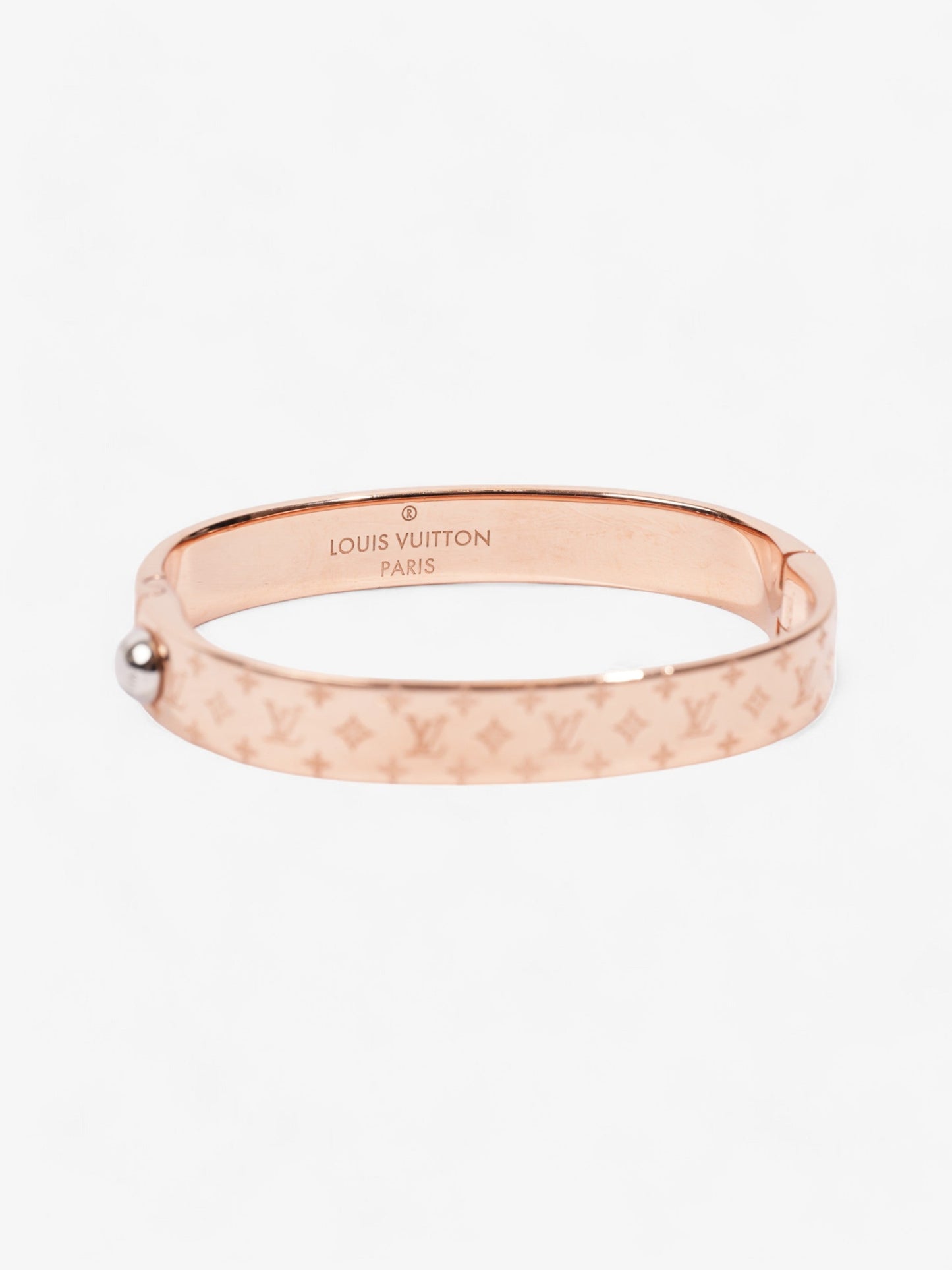 Louis Vuitton Nanogram Bracelet Rose Gold / Silver Brass Small