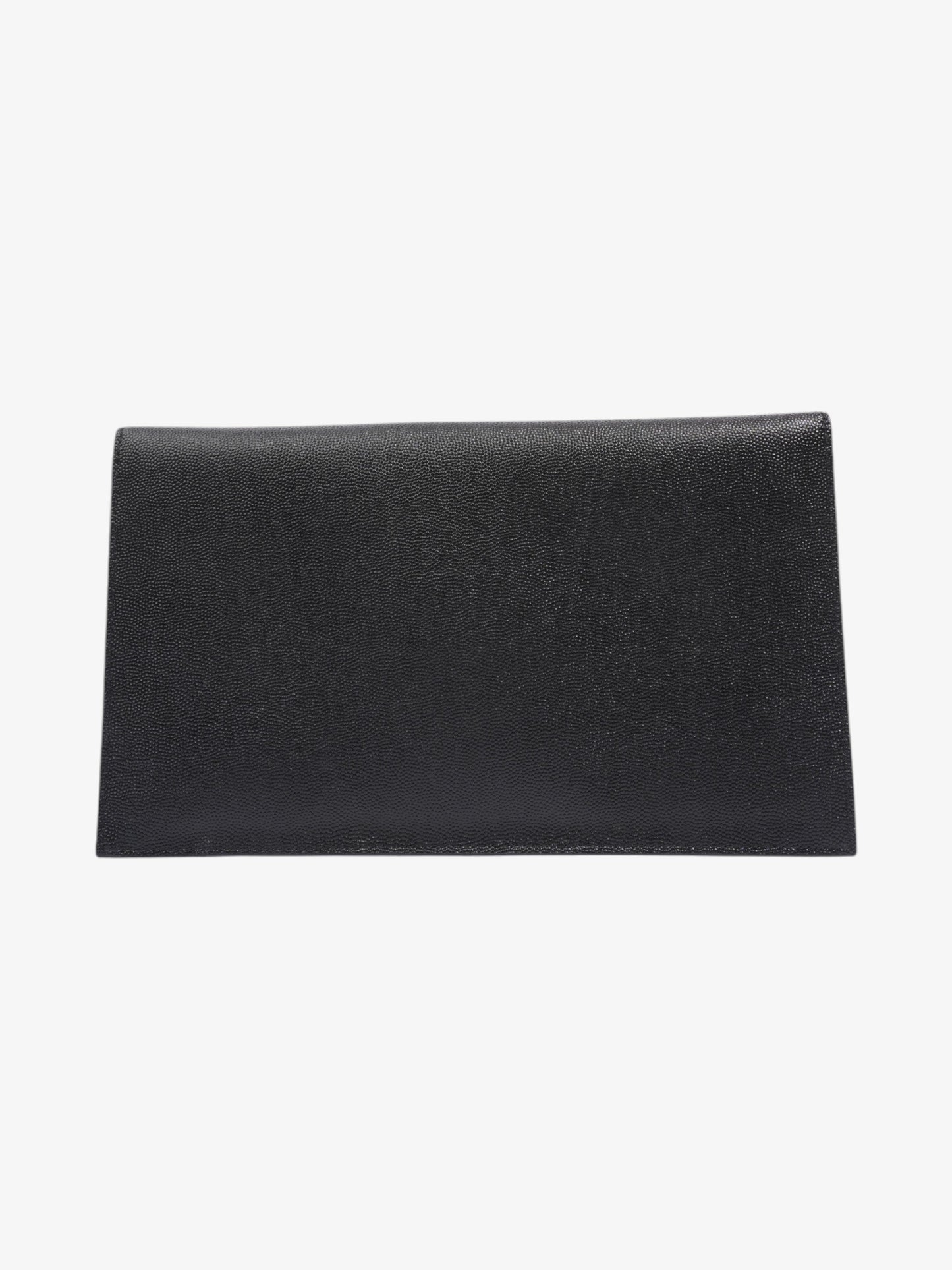 Saint Laurent Uptown Clutch Black Grained Leather