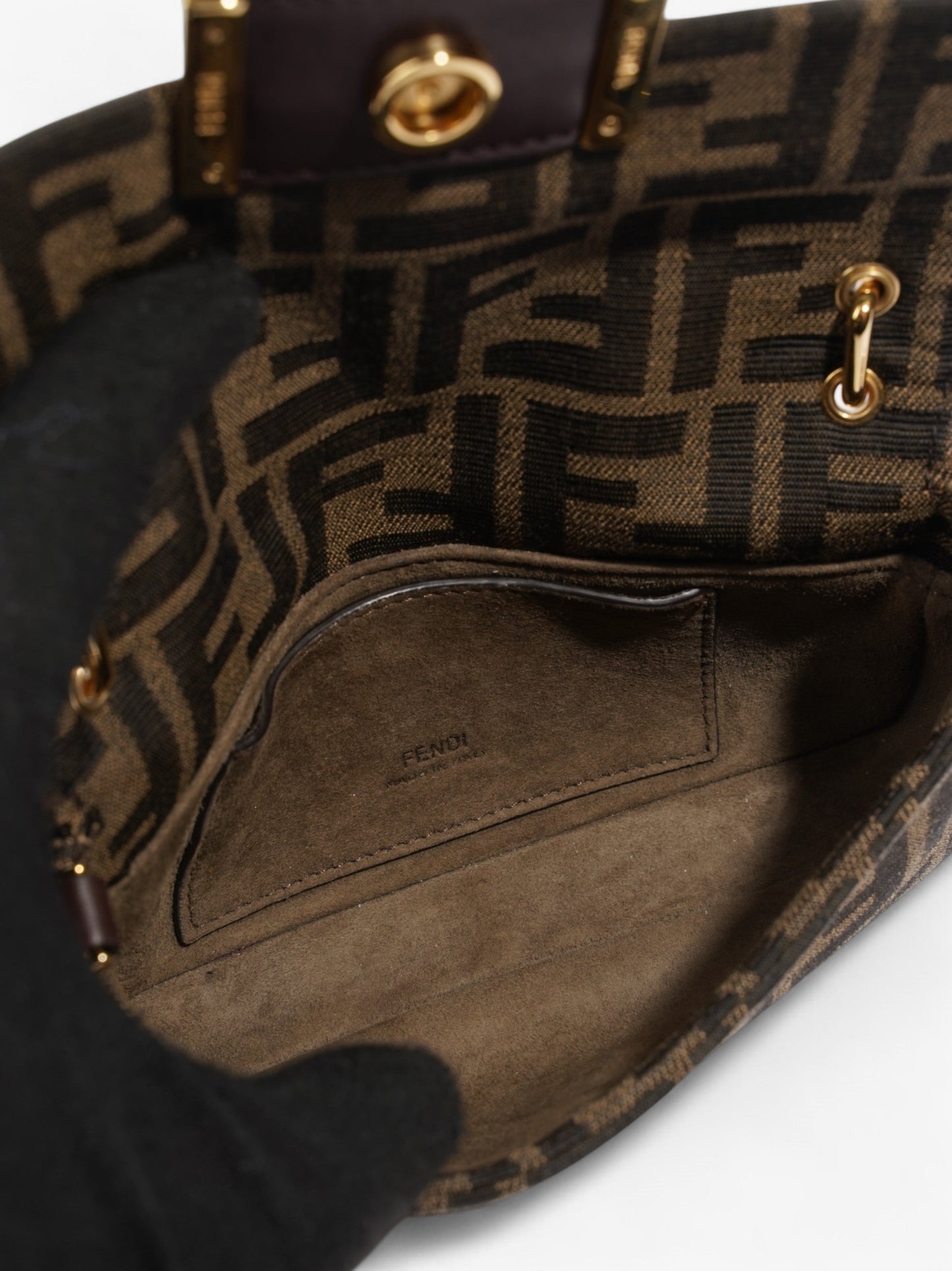 Fendi Baguette Zucca / Brown Fabric Mini