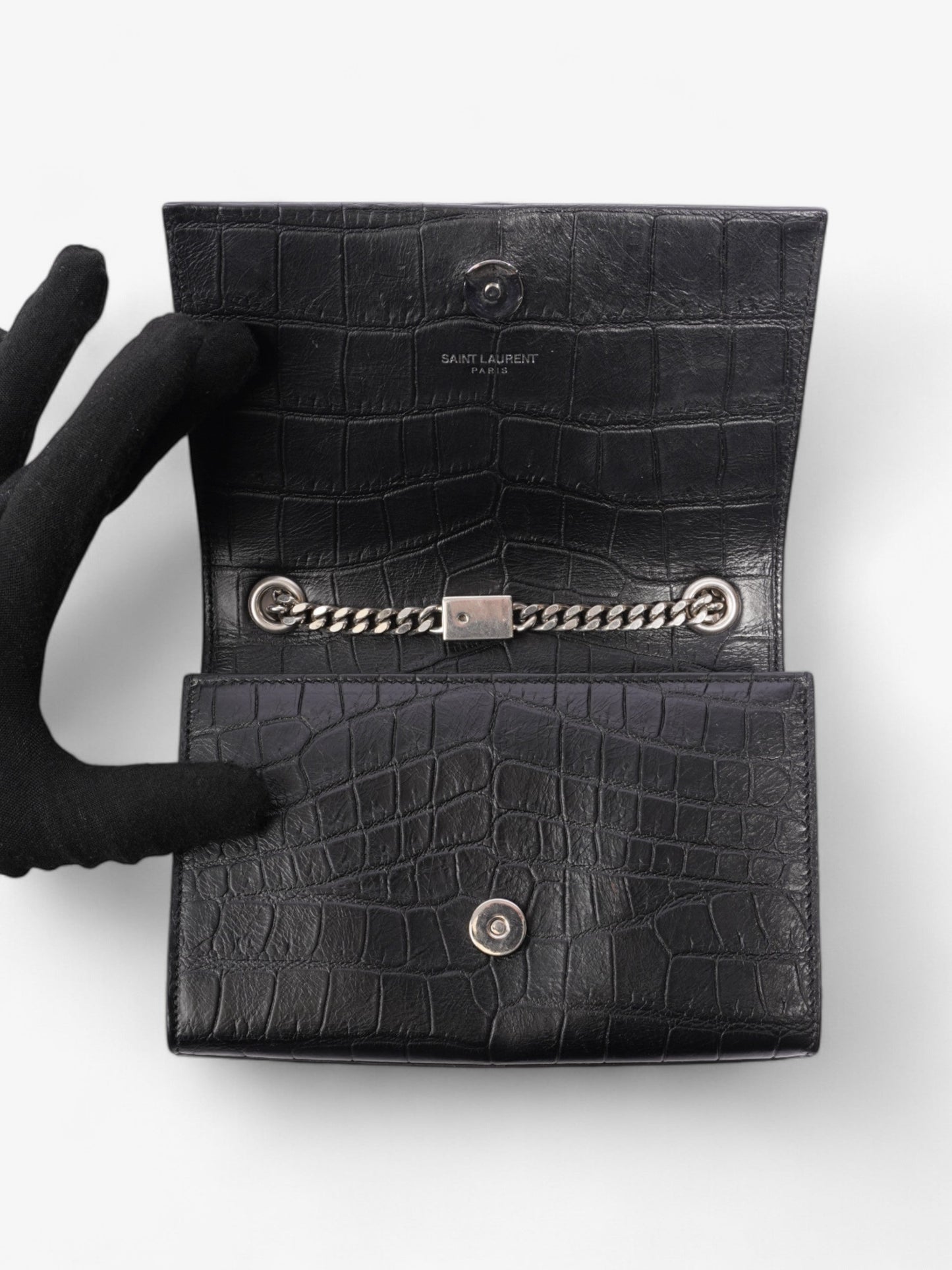 Saint Laurent Kate Tassel Bag Black Calfskin Leather Small